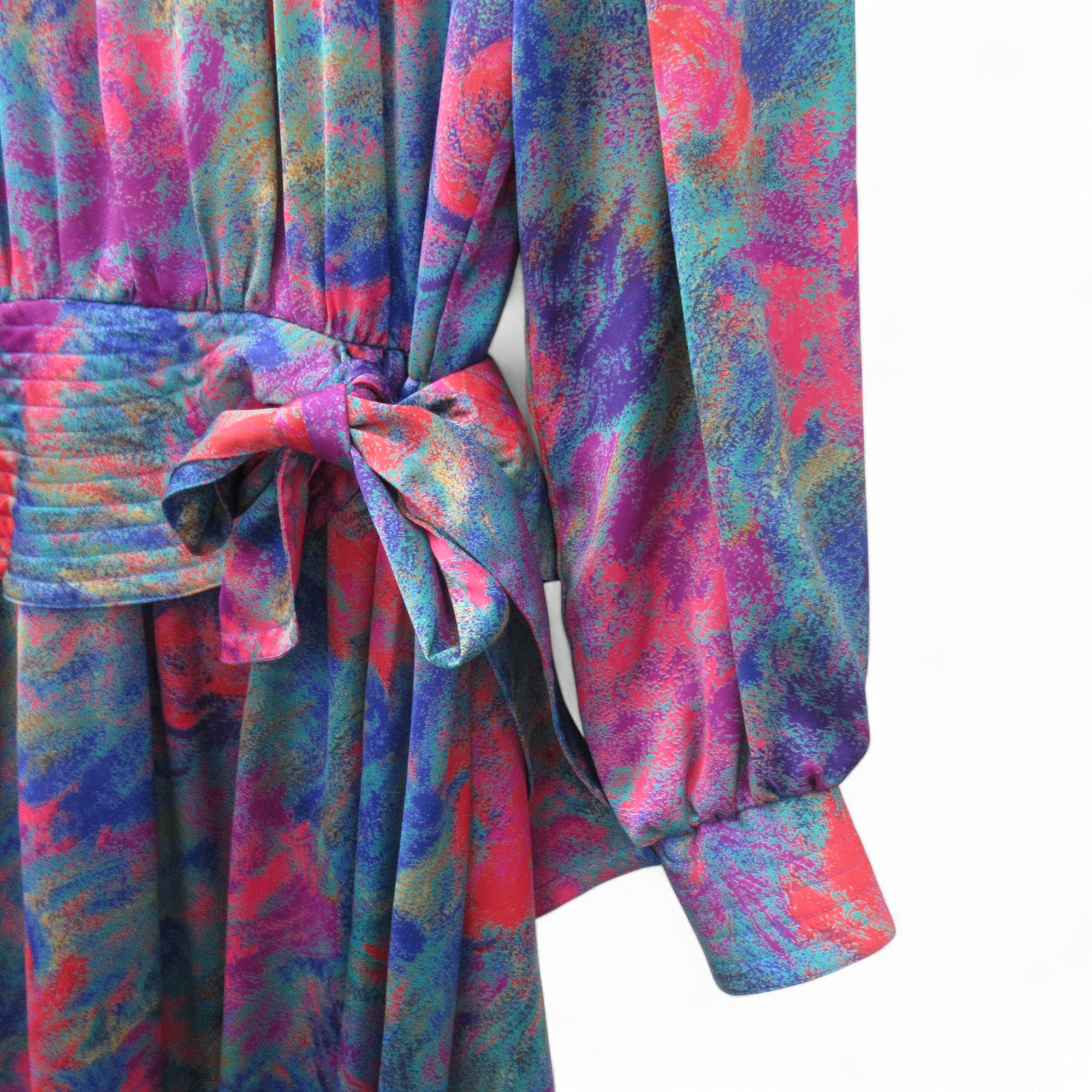 sleeve image for Schoi Vintage 1970s Dress UK 14 Multicoloured Womenswear | Pre-loved 