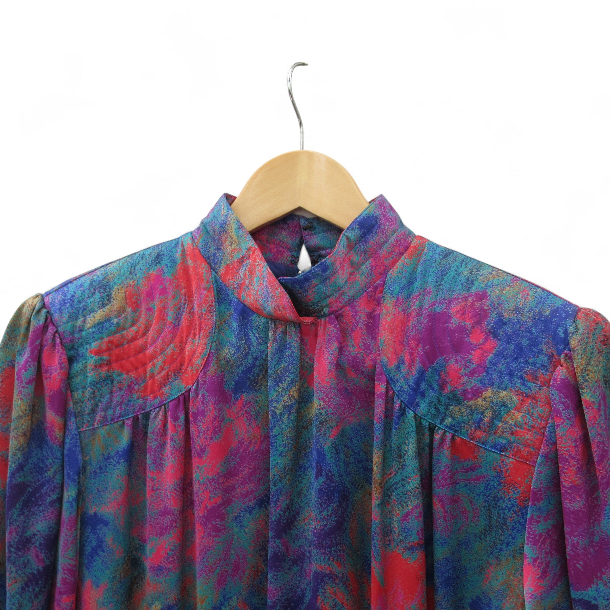 shoulder image for Schoi Vintage 1970s Dress UK 14 Multicoloured Womenswear | Pre-loved 