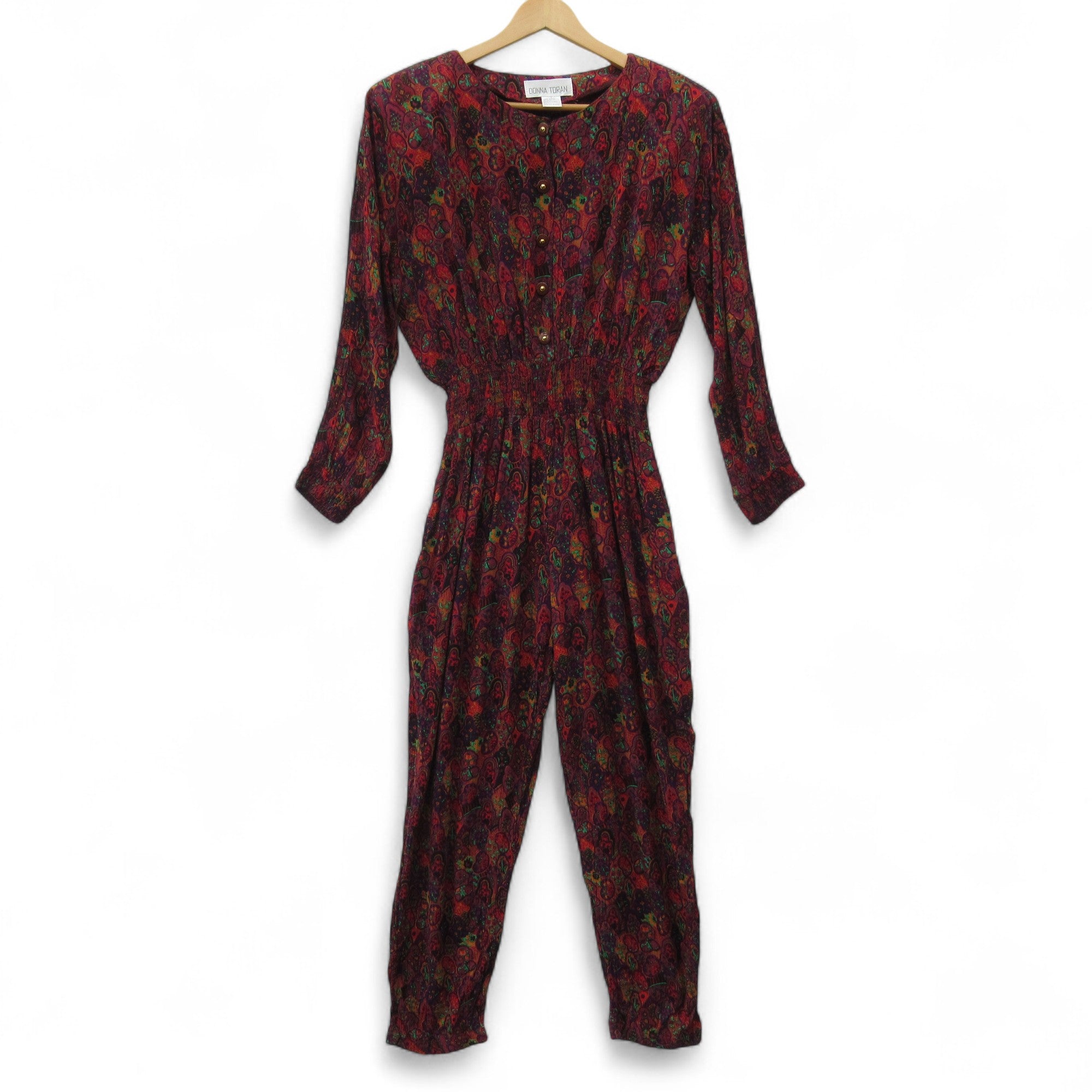 front image for Donna Toran Vintage Jumpsuit Multicoloured UK 14 Womenswear | Pre-loved