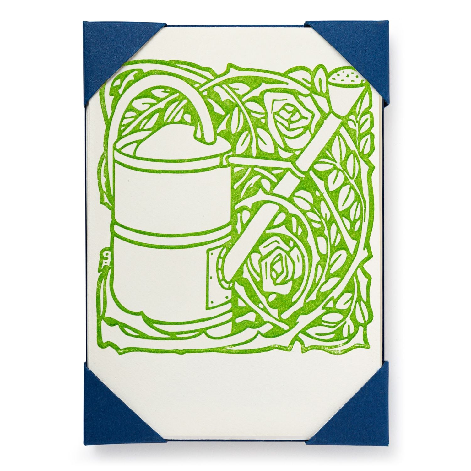 Watering Can- 5 pack Letterpress Greeting Cards-  Archivist