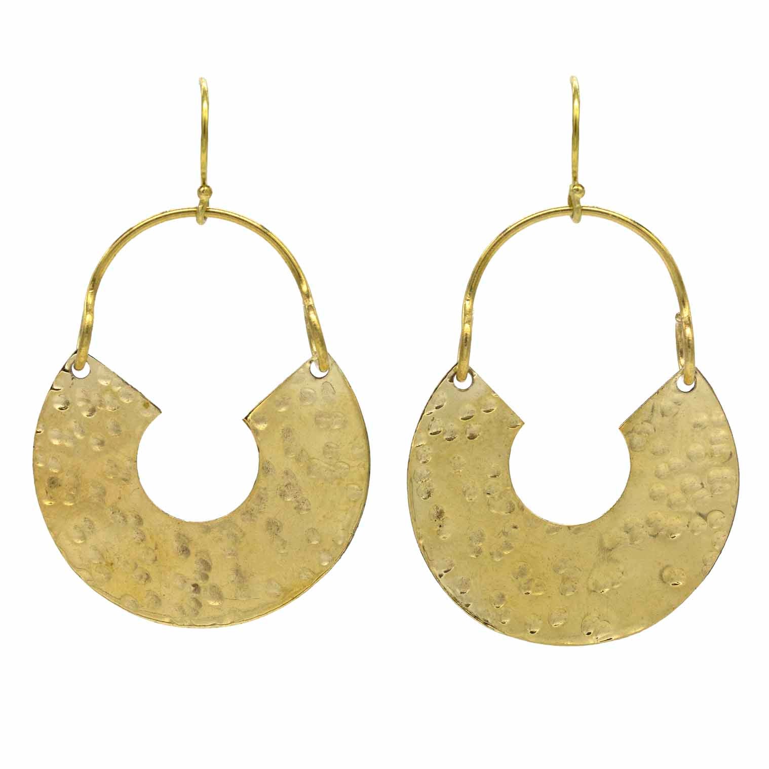 Horseshoe Brass Earrings