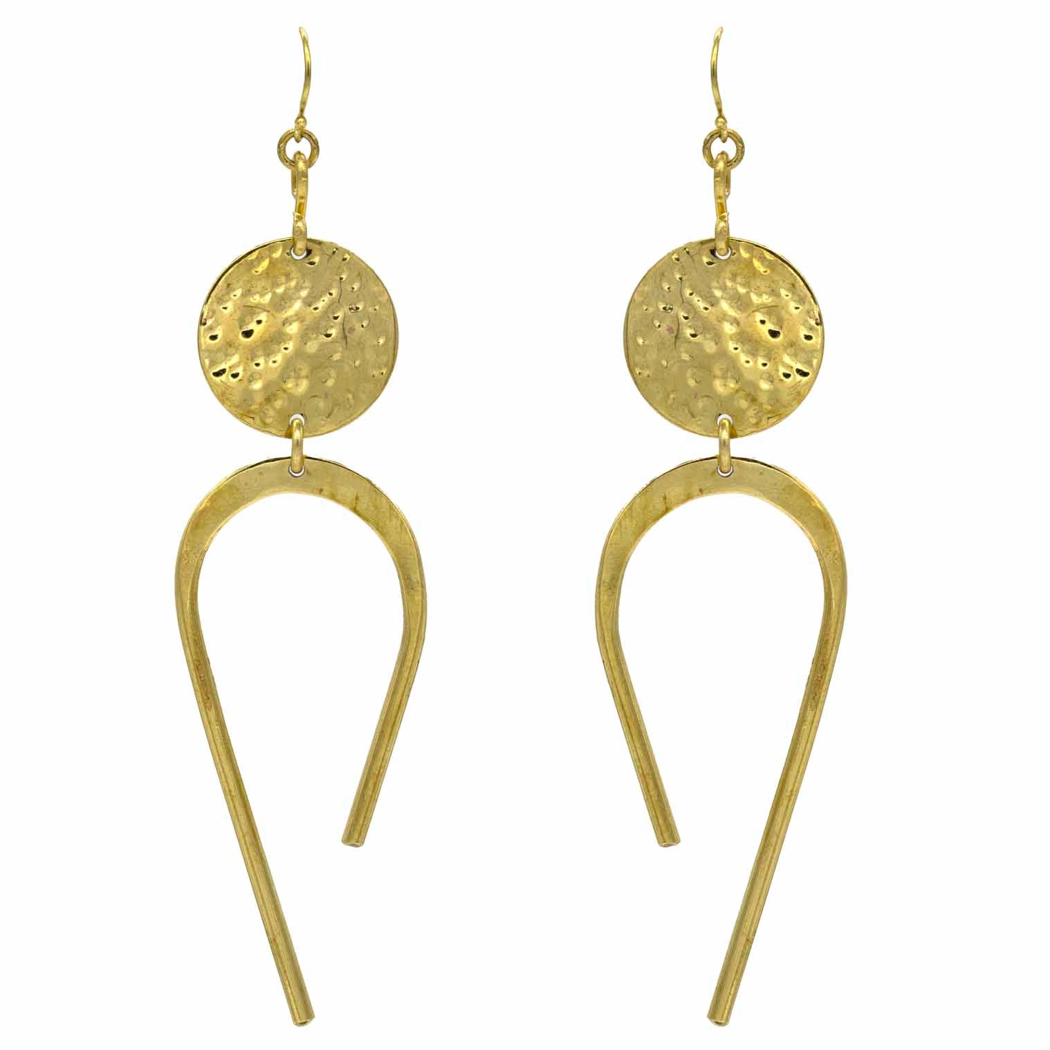 Hooped Brass Earrings