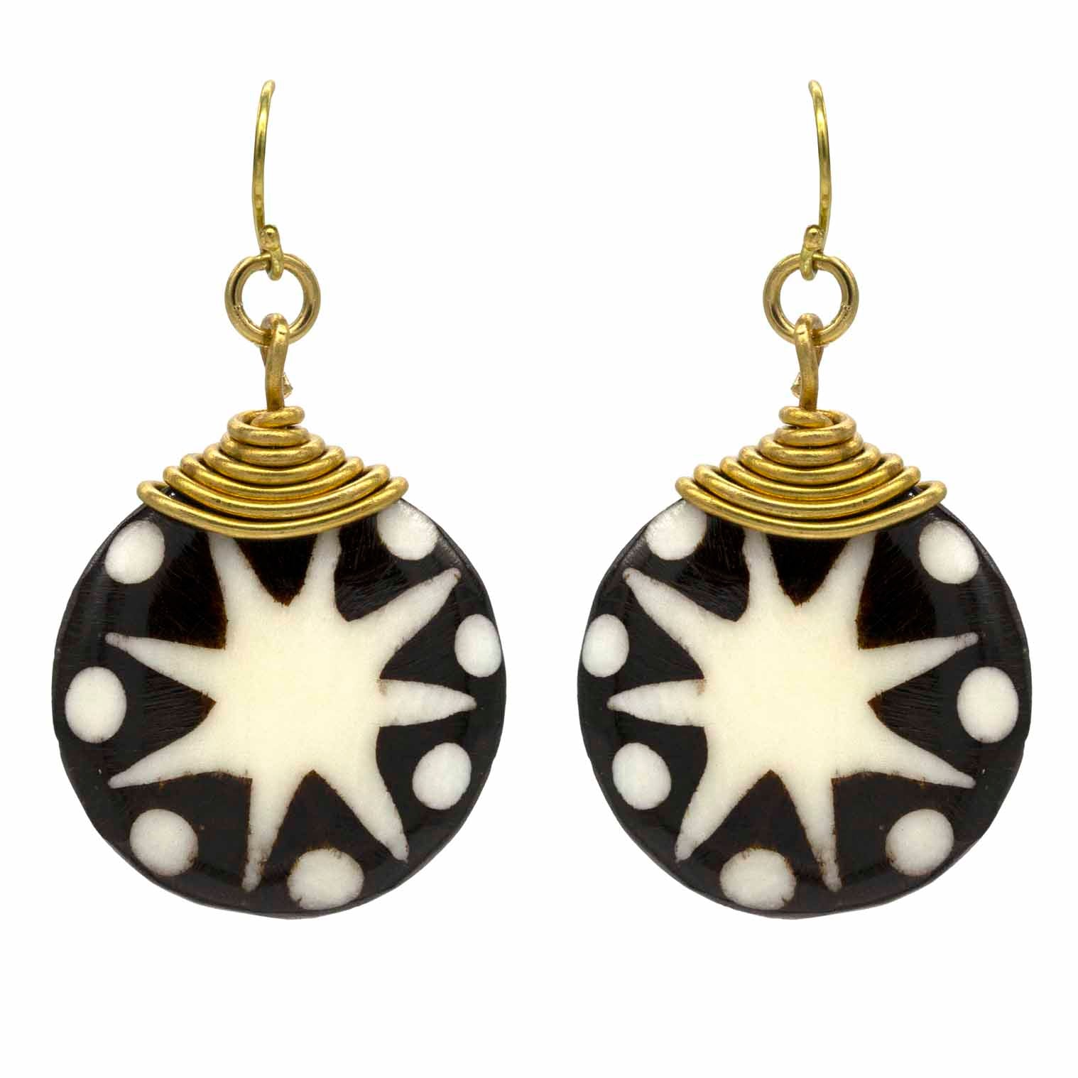 Starburst Batik Earrings