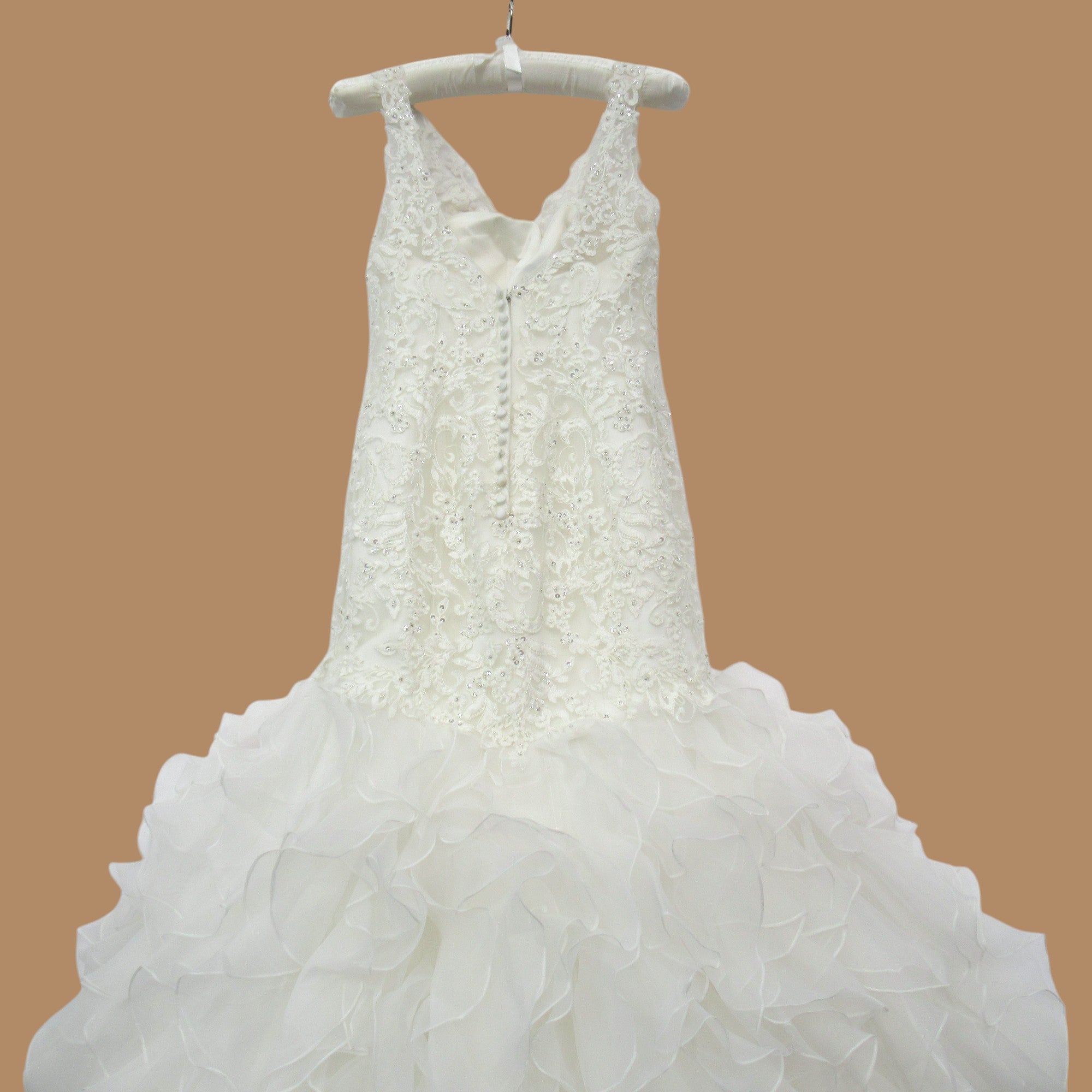 back image for Opulence Wedding Dress Ivory UK 14 Womenswear | Pre-loved 