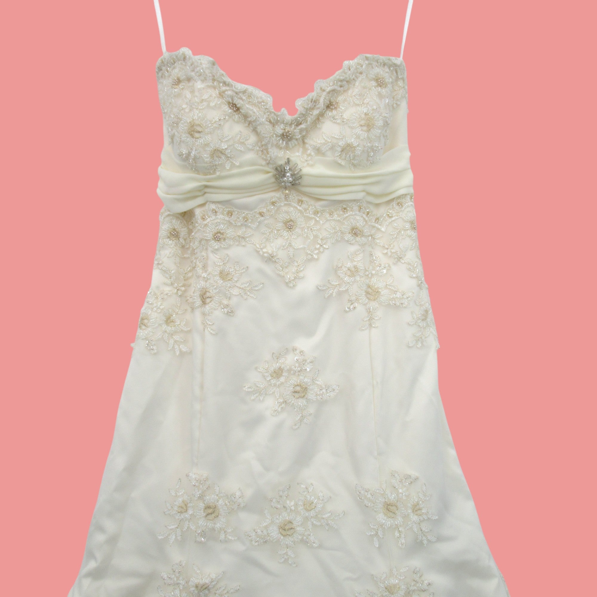 front image for Fair Lady Diamante Wedding Dress Ivory Small Womenswear | Pre-loved