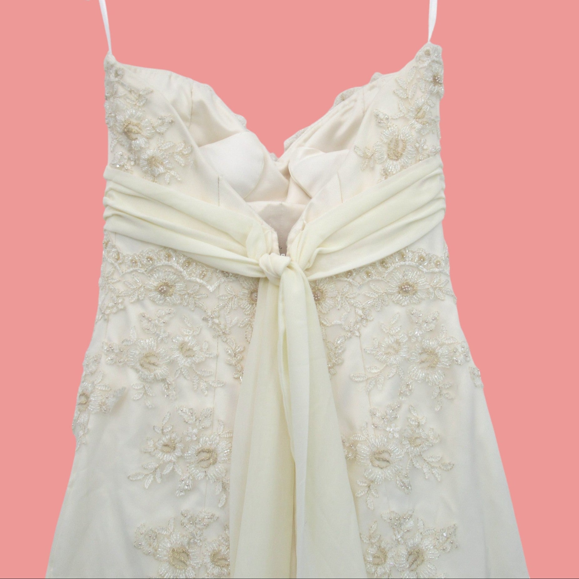 back image for Fair Lady Diamante Wedding Dress Ivory Small Womenswear | Pre-loved