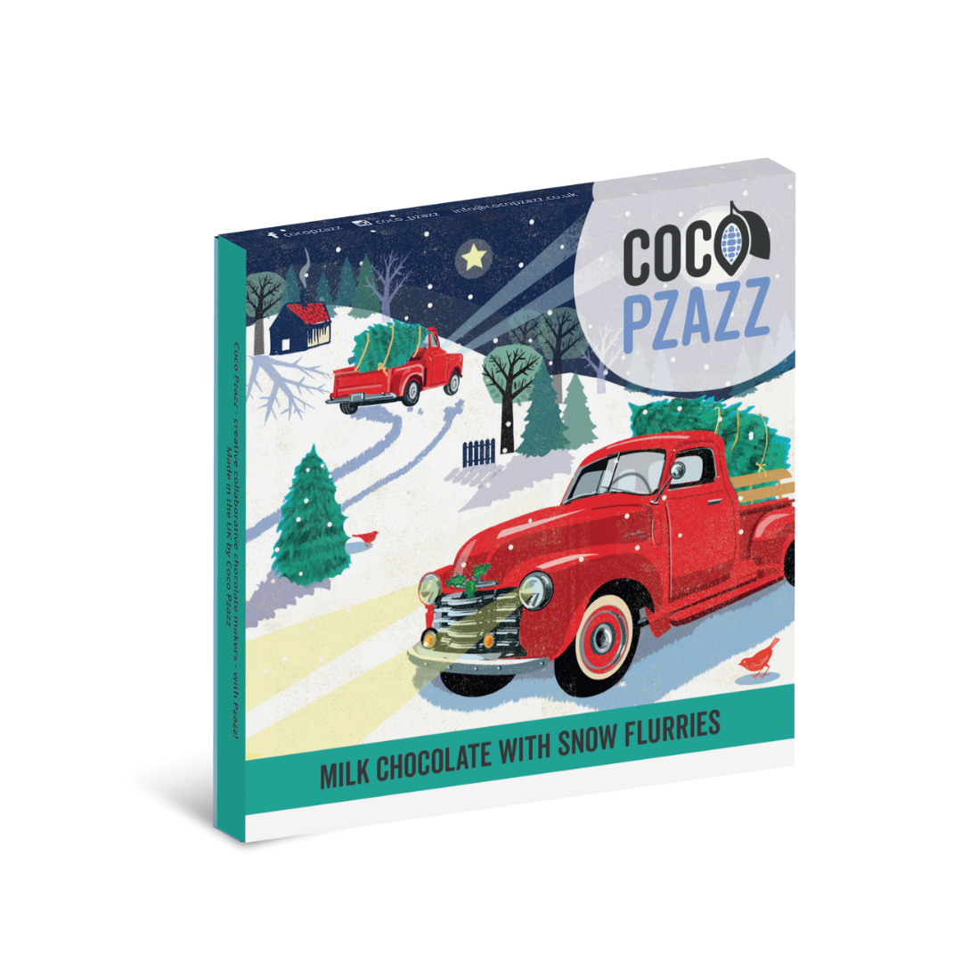 Milk Chocolate with Snow Flurries | Coco Pzazz