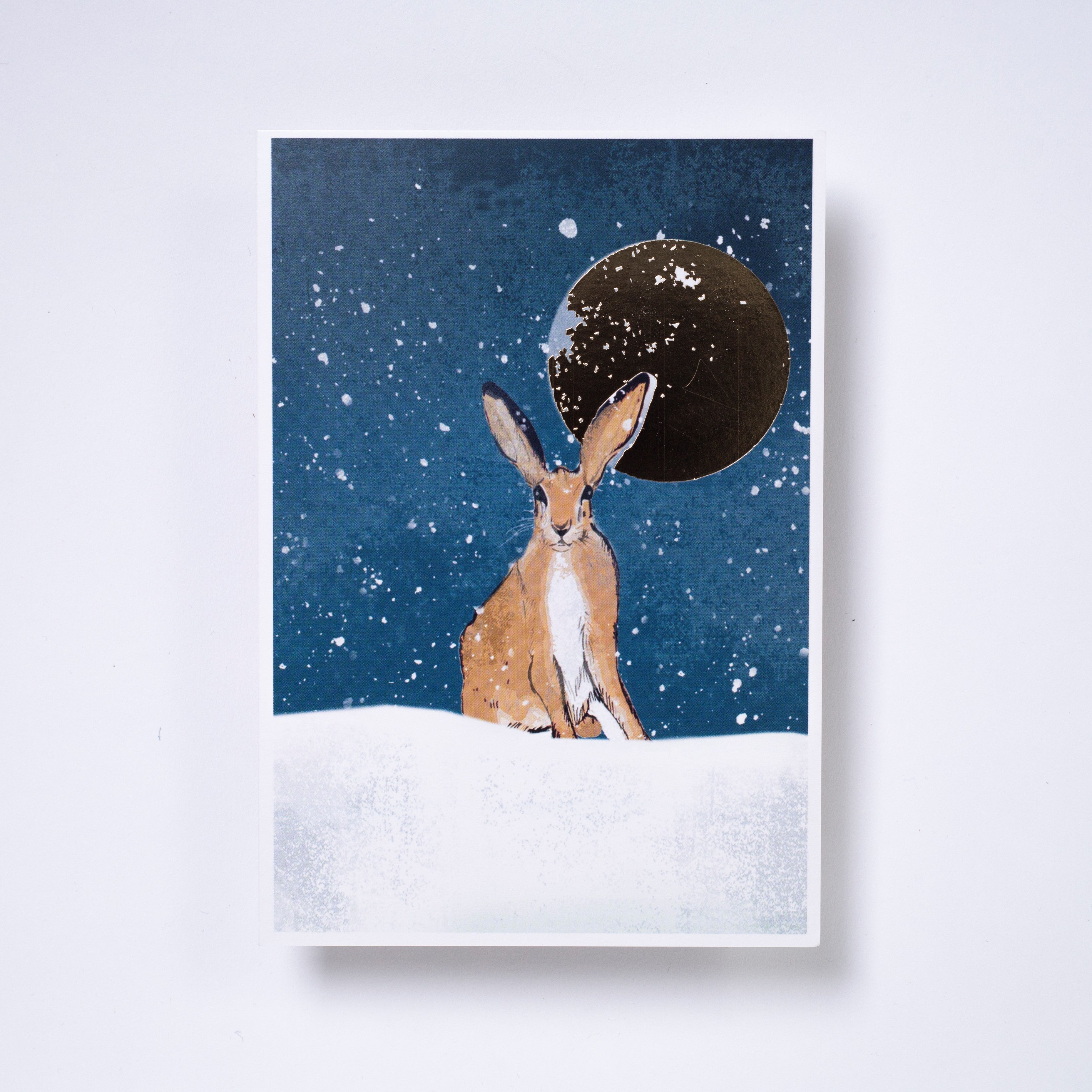 Moonlit hare - pack of 10 charity Christmas cards with envelopes