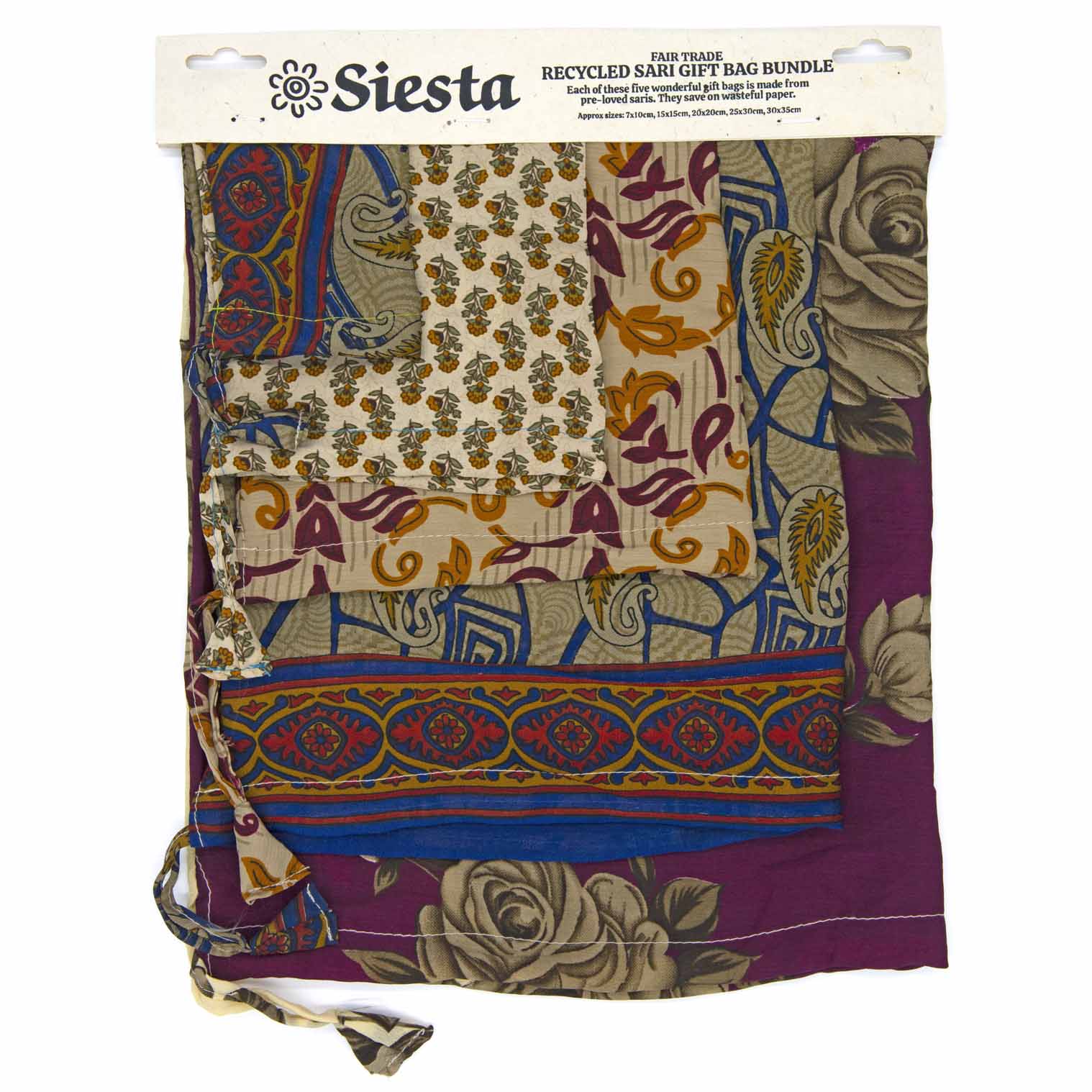 Recycled Sari Gift Bag Bundle