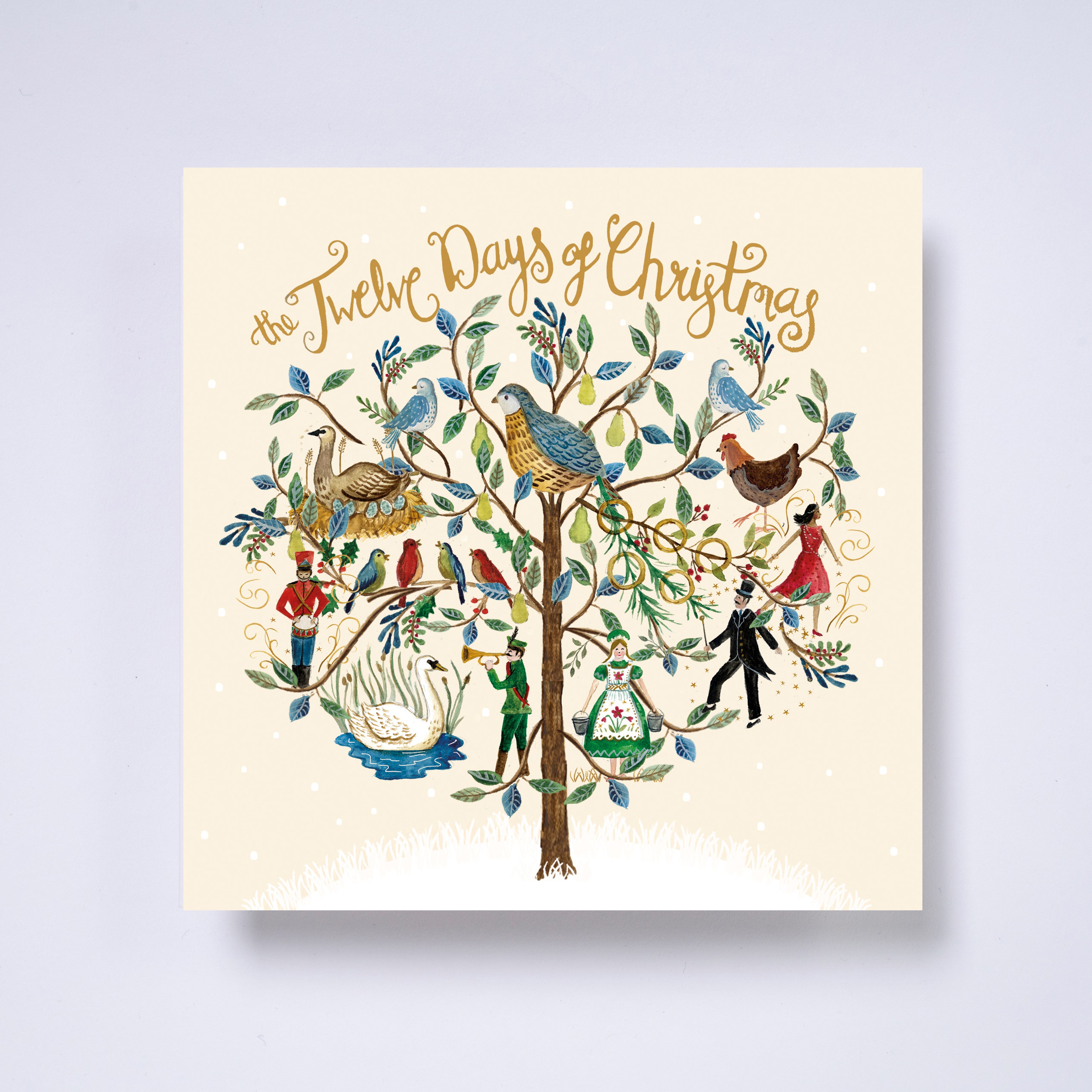 Twelve days - pack of 10 charity Christmas cards with envelopes