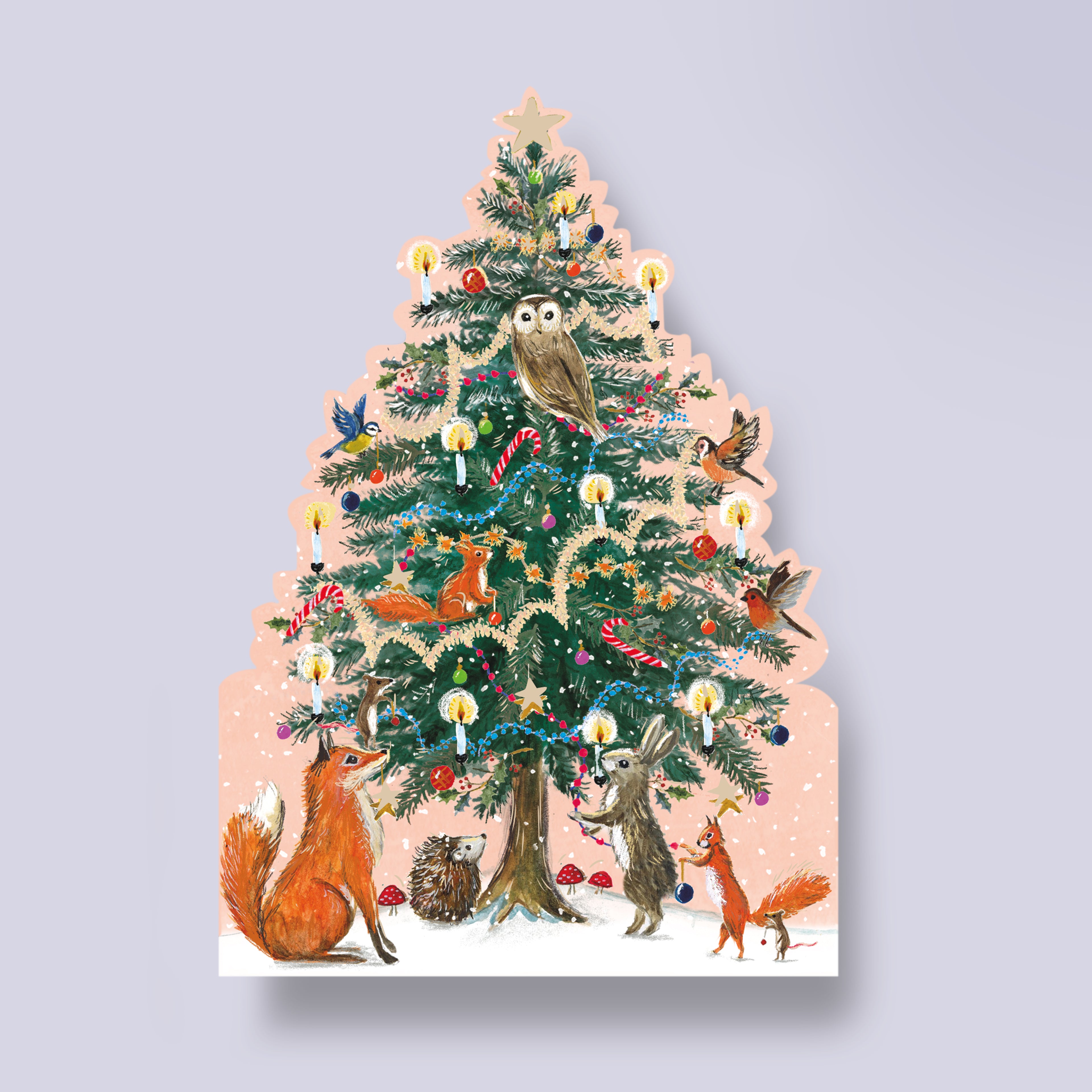 Woodland tree - pack of 10 charity Christmas cards with envelopes