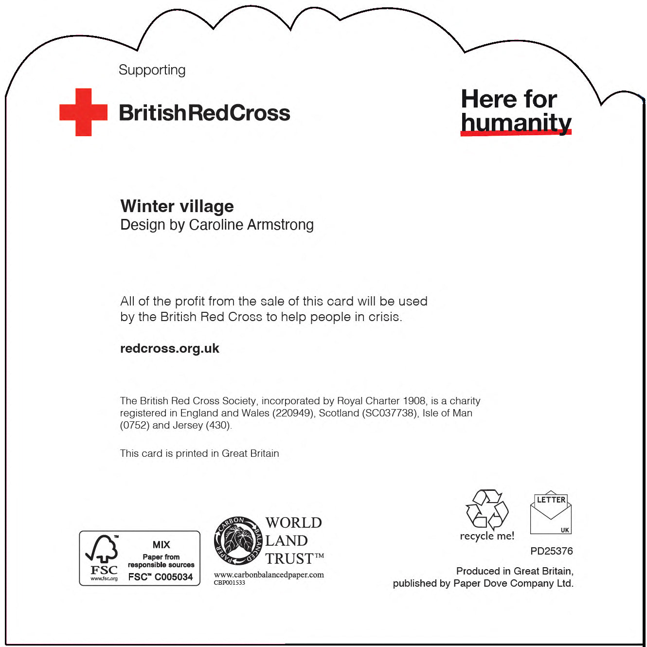 Winter village | Pack of 10 charity Christmas cards with envelopes