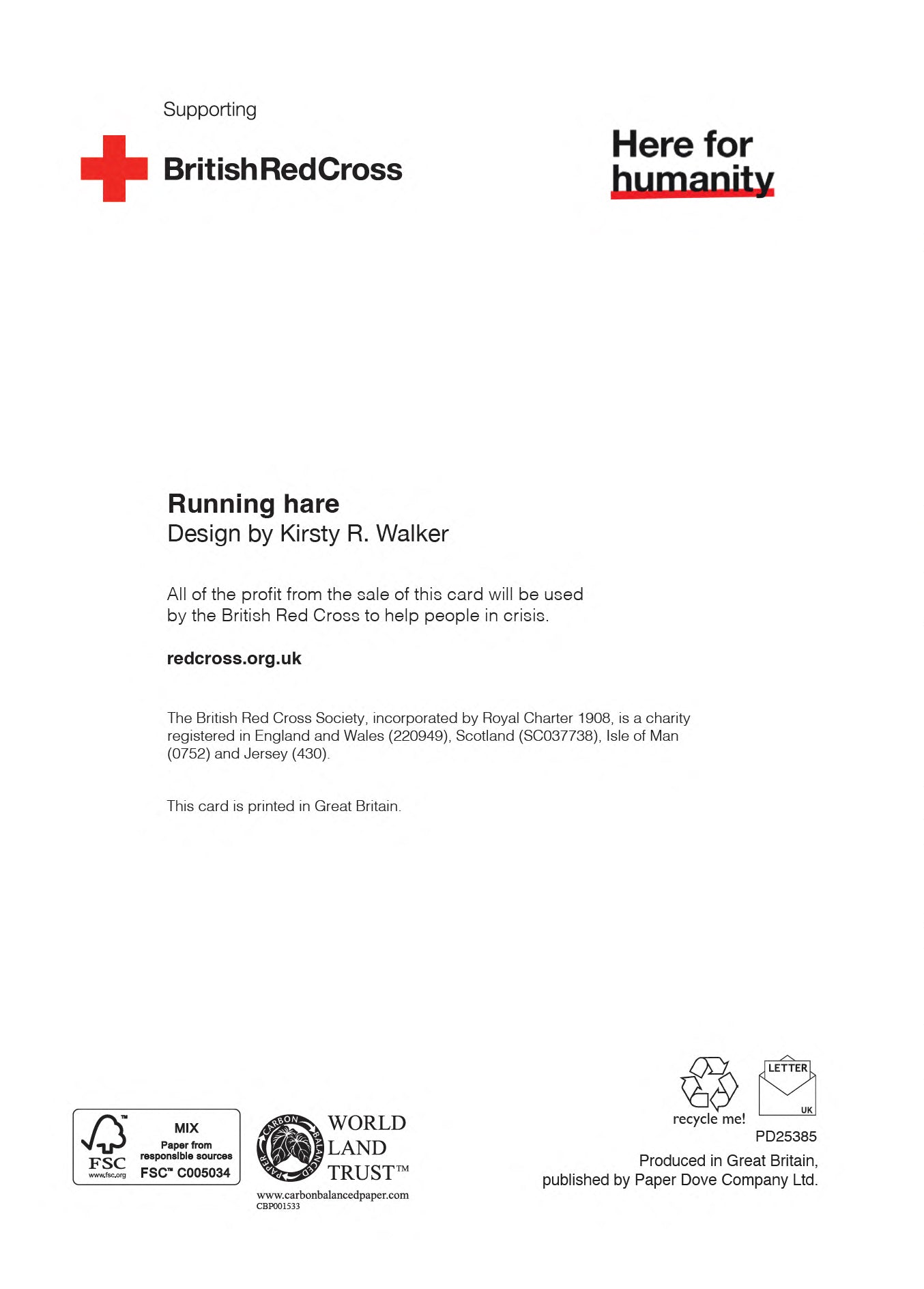 Running Hare | Pack of 10 charity Christmas cards with envelopes