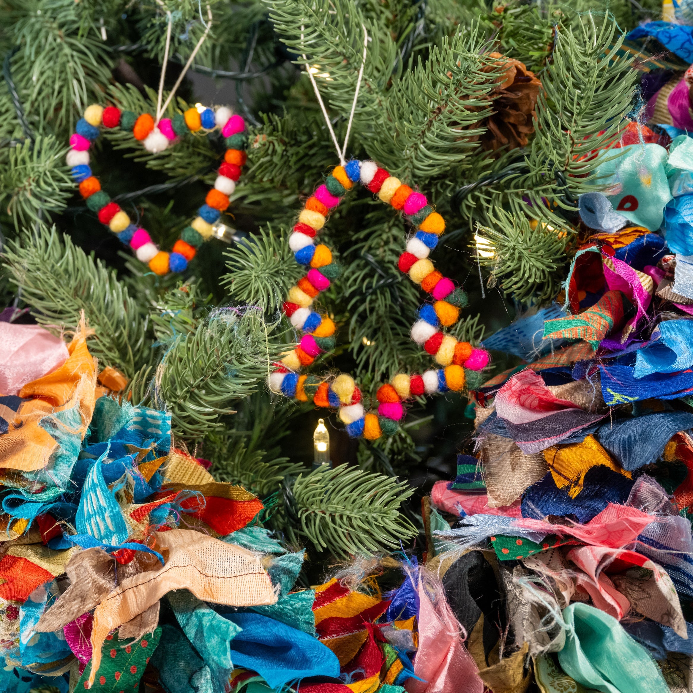 Recycled Sari Eco Tinsel Garland | Namaste