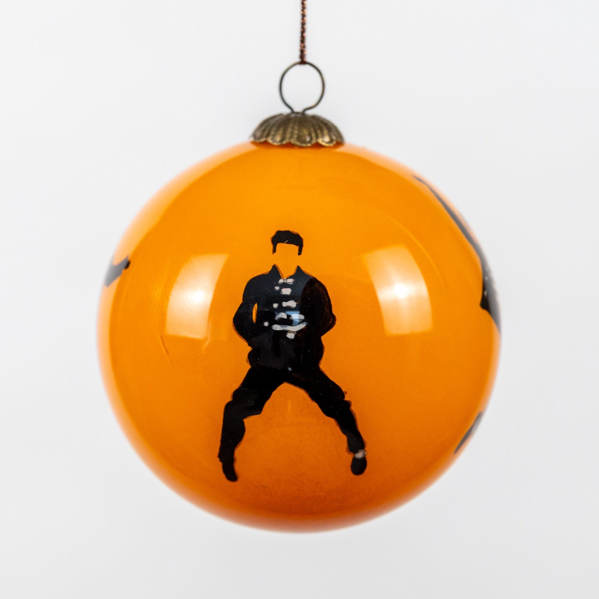 Elvis Hand Painted Glass Christmas Bauble