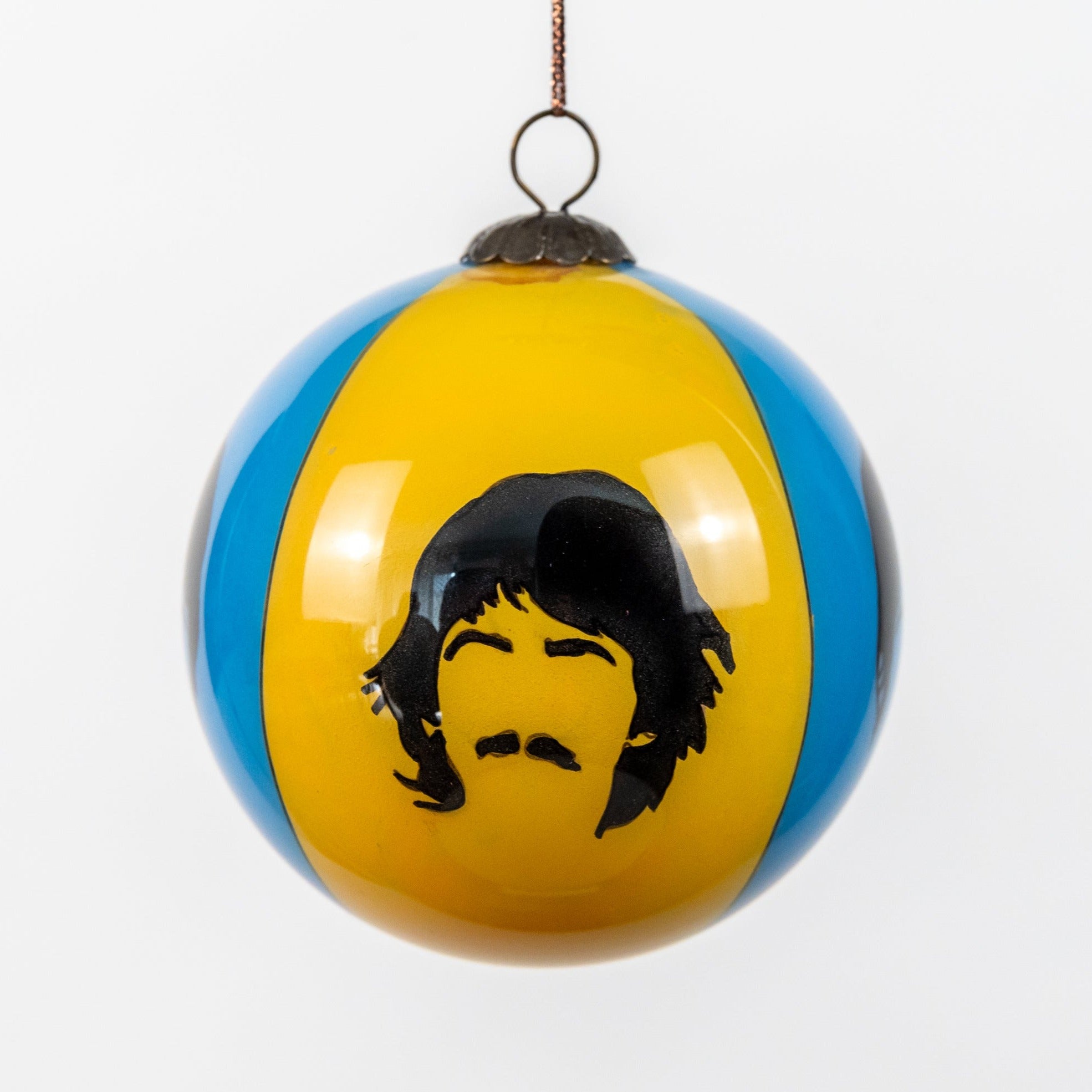 Beatles Hand Painted Glass Christmas Bauble