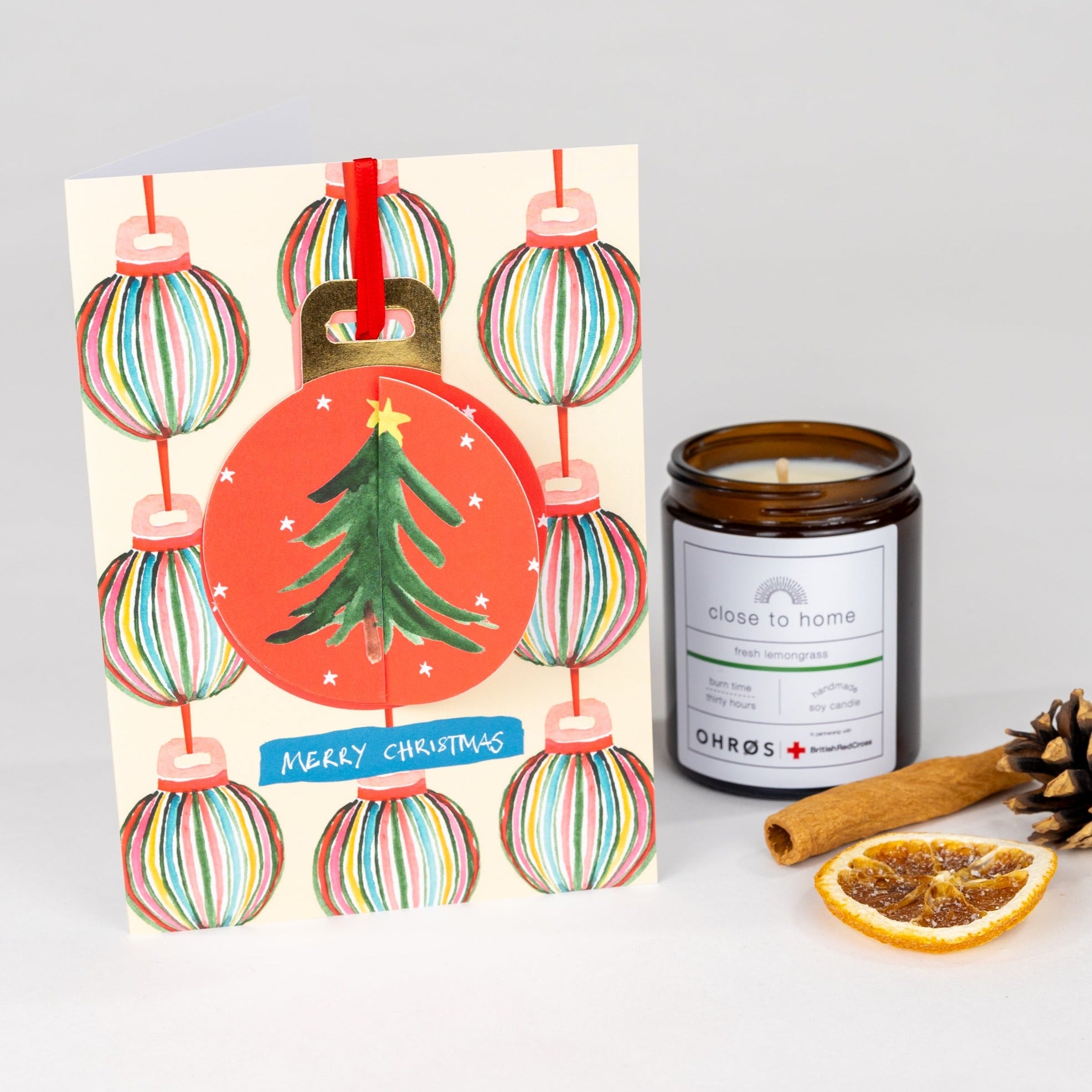 Christmas Tree | POP-UP Bauble Christmas card with envelope