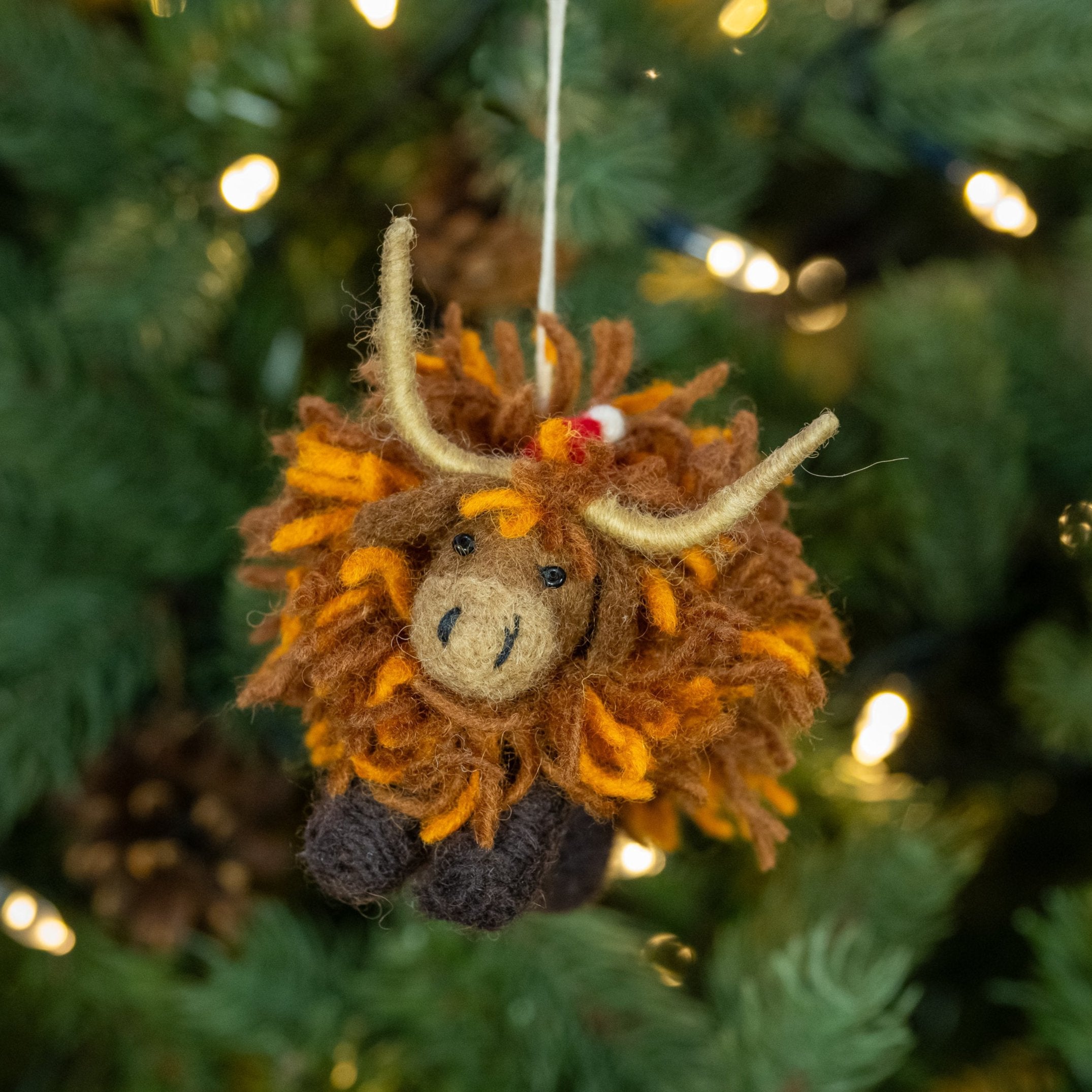 Christmas Highland Cow | Handmade Christmas Decoration