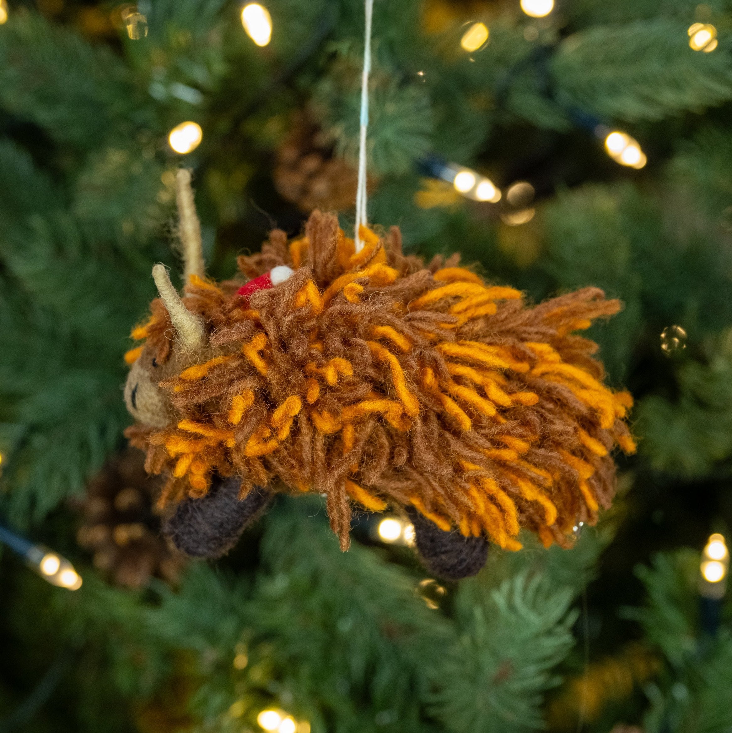 Christmas Highland Cow | Handmade Christmas Decoration