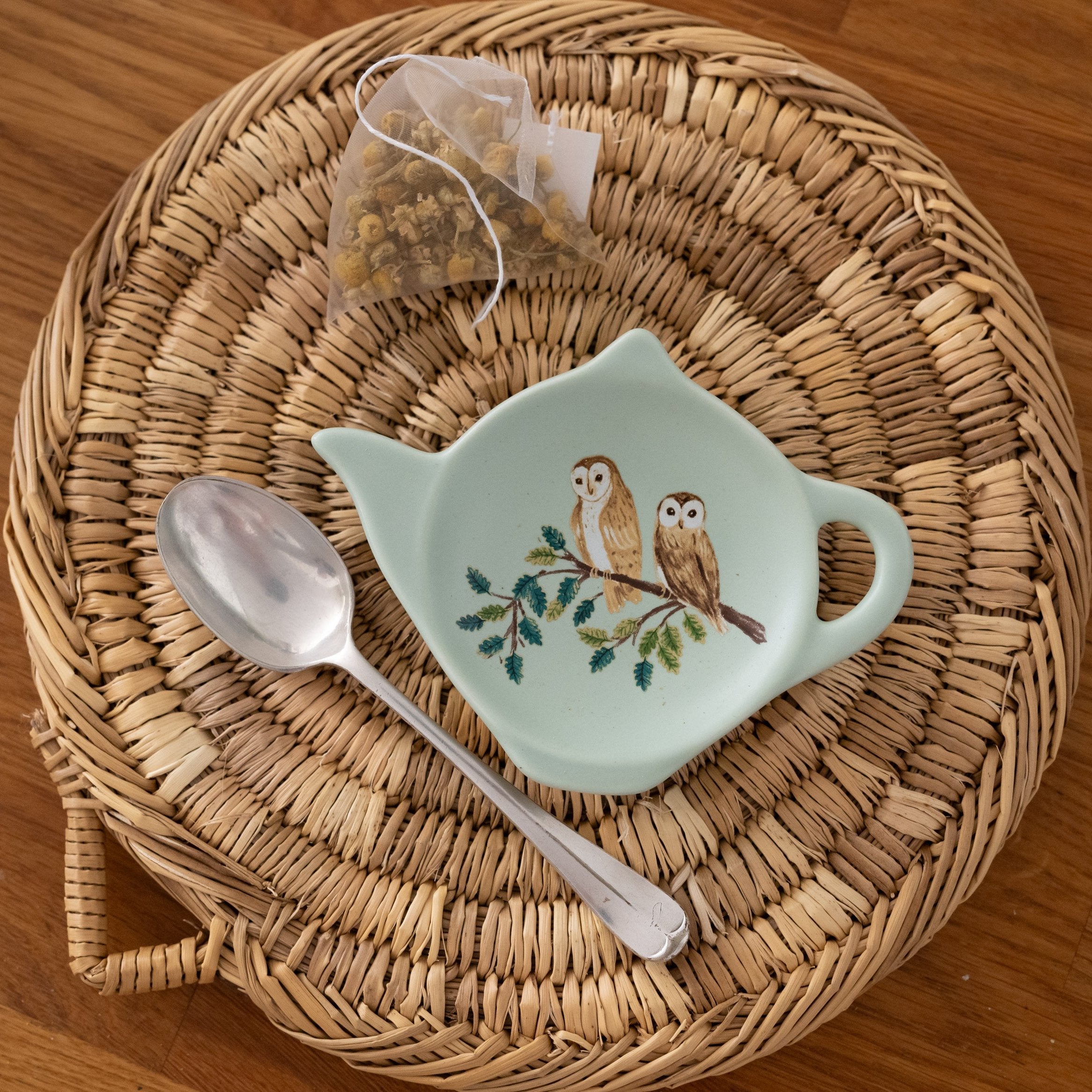 Woodland ceramic tea bag tidy