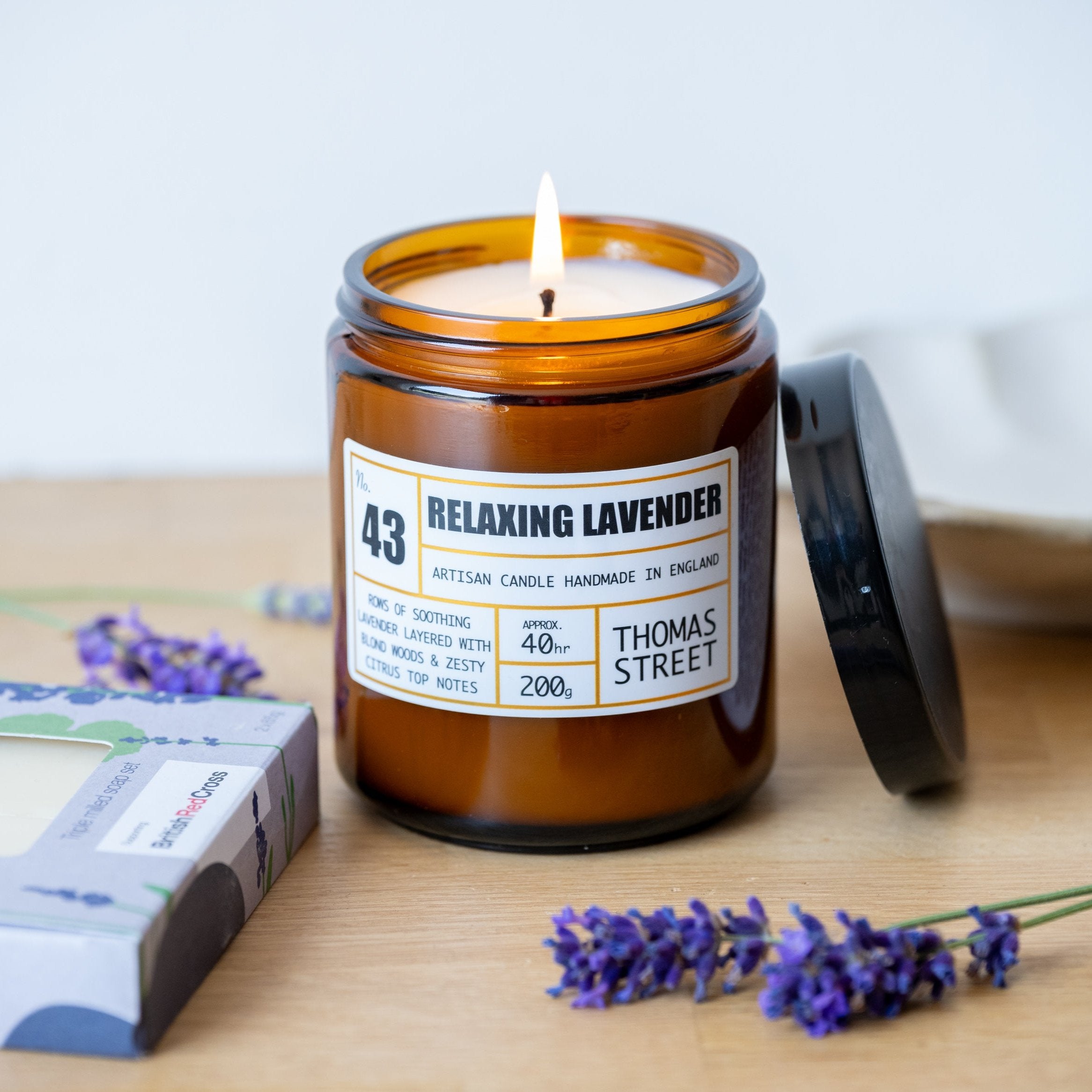 Thomas Street Relaxing Lavender Soy Wax Scented Candle 200g