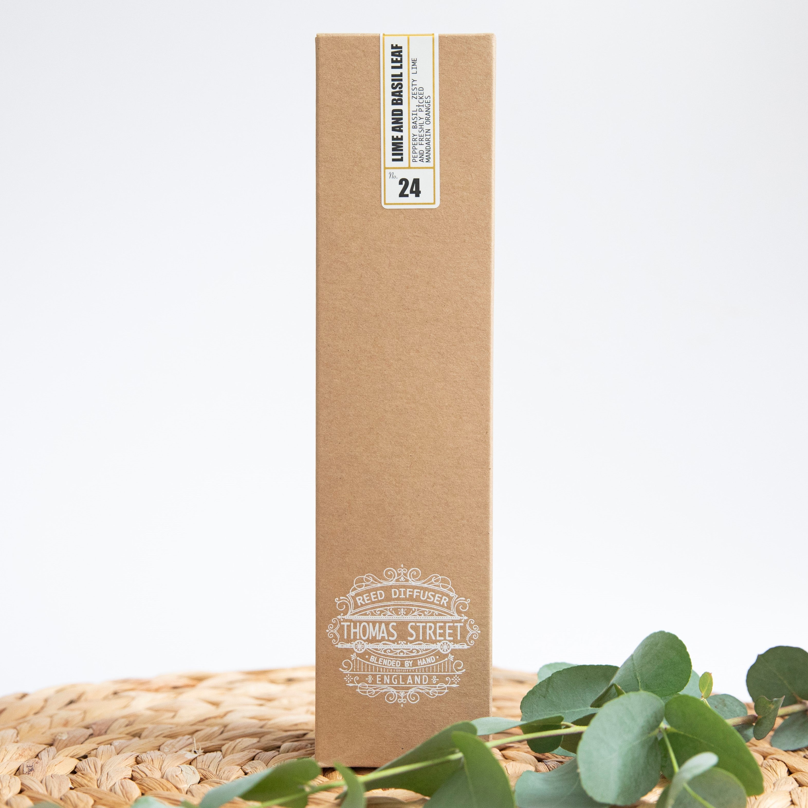 Thomas Street Lime and Basil Leaf Scented Reed 100ml Room Diffuser