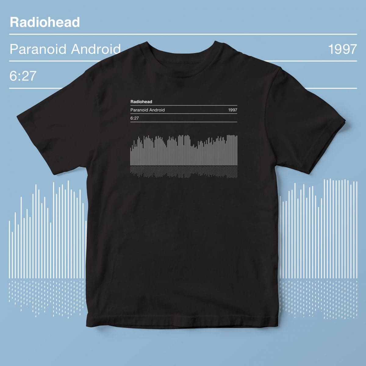 Sound wave t-shirts - various songs