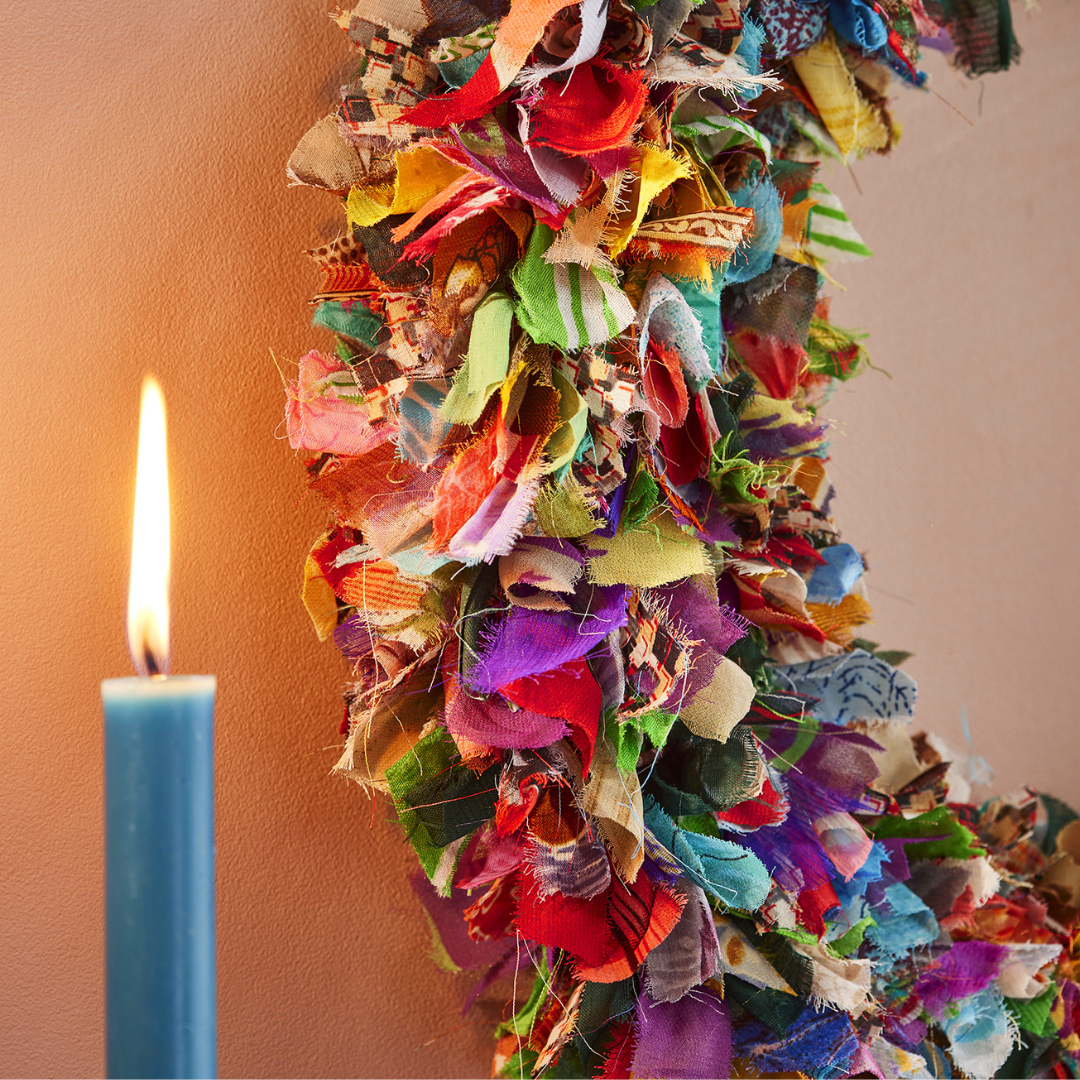 Recycled Sari Wreath | Namaste