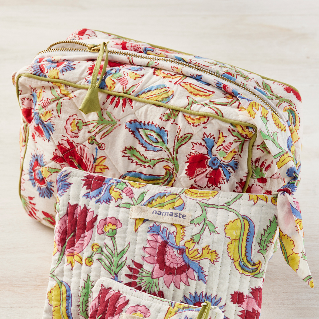 Shvanthi Block Print Wash Bag | Namaste
