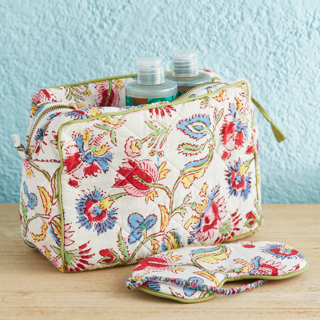 Shvanthi Block Print Wash Bag | Namaste