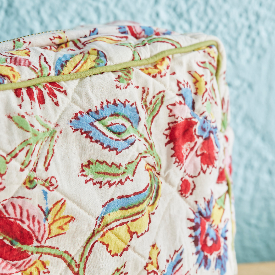 Shvanthi Block Print Wash Bag | Namaste