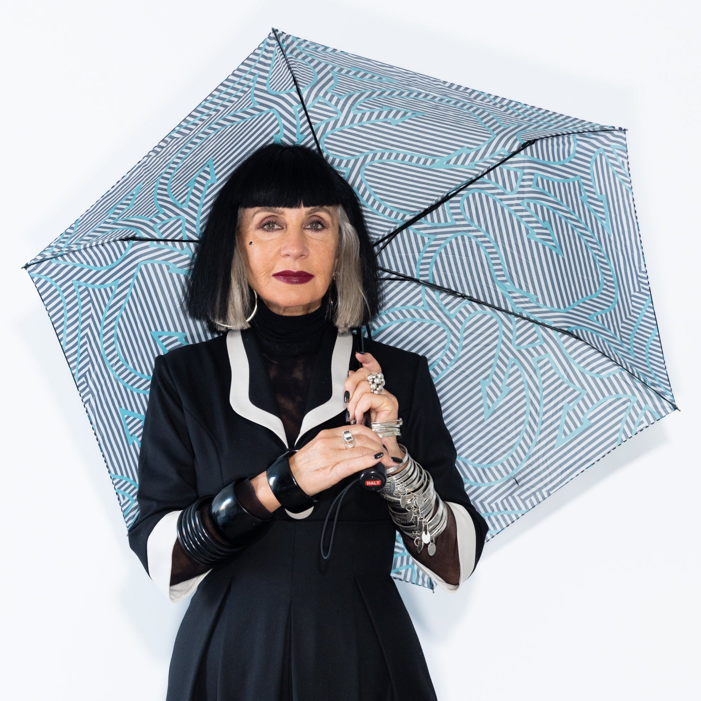 Sue Timney- Black and White Arrow Umbrella