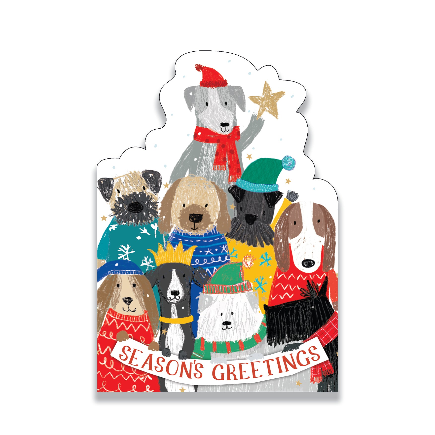 Dogs in Jumpers | Pack of 10 charity Christmas cards with envelopes