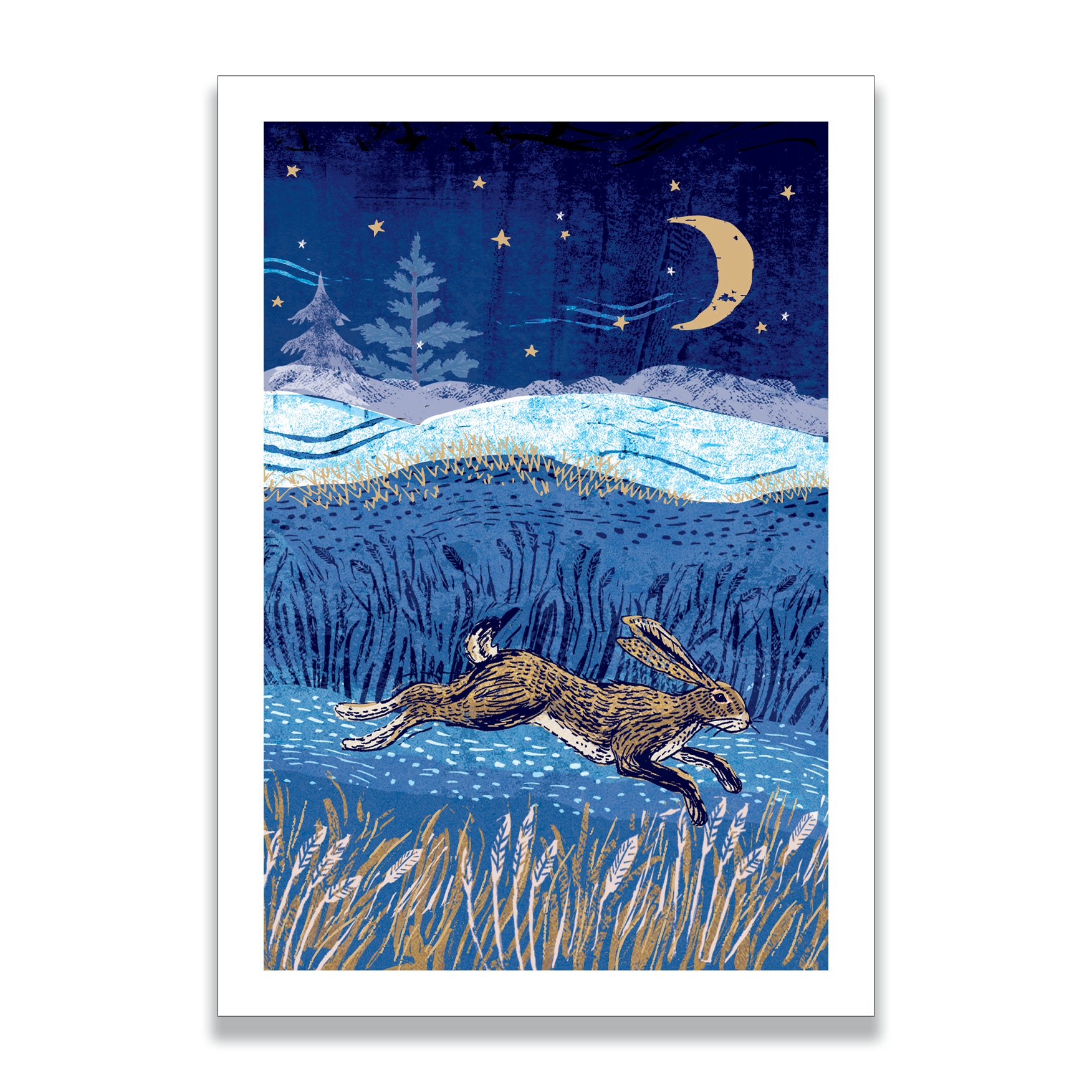Running Hare | Pack of 10 charity Christmas cards with envelopes
