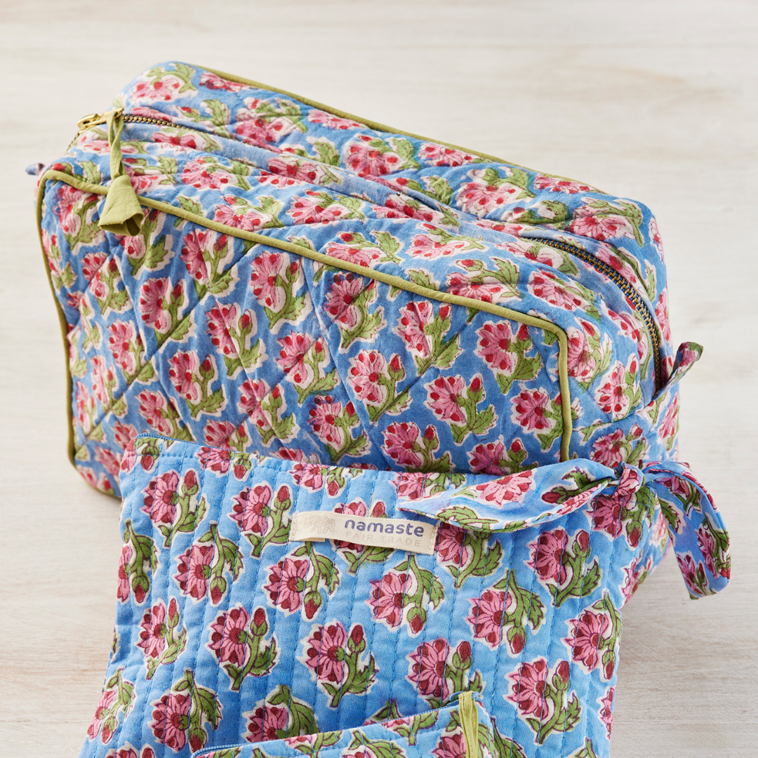 Taruni Block Print Wash Bag | Namaste