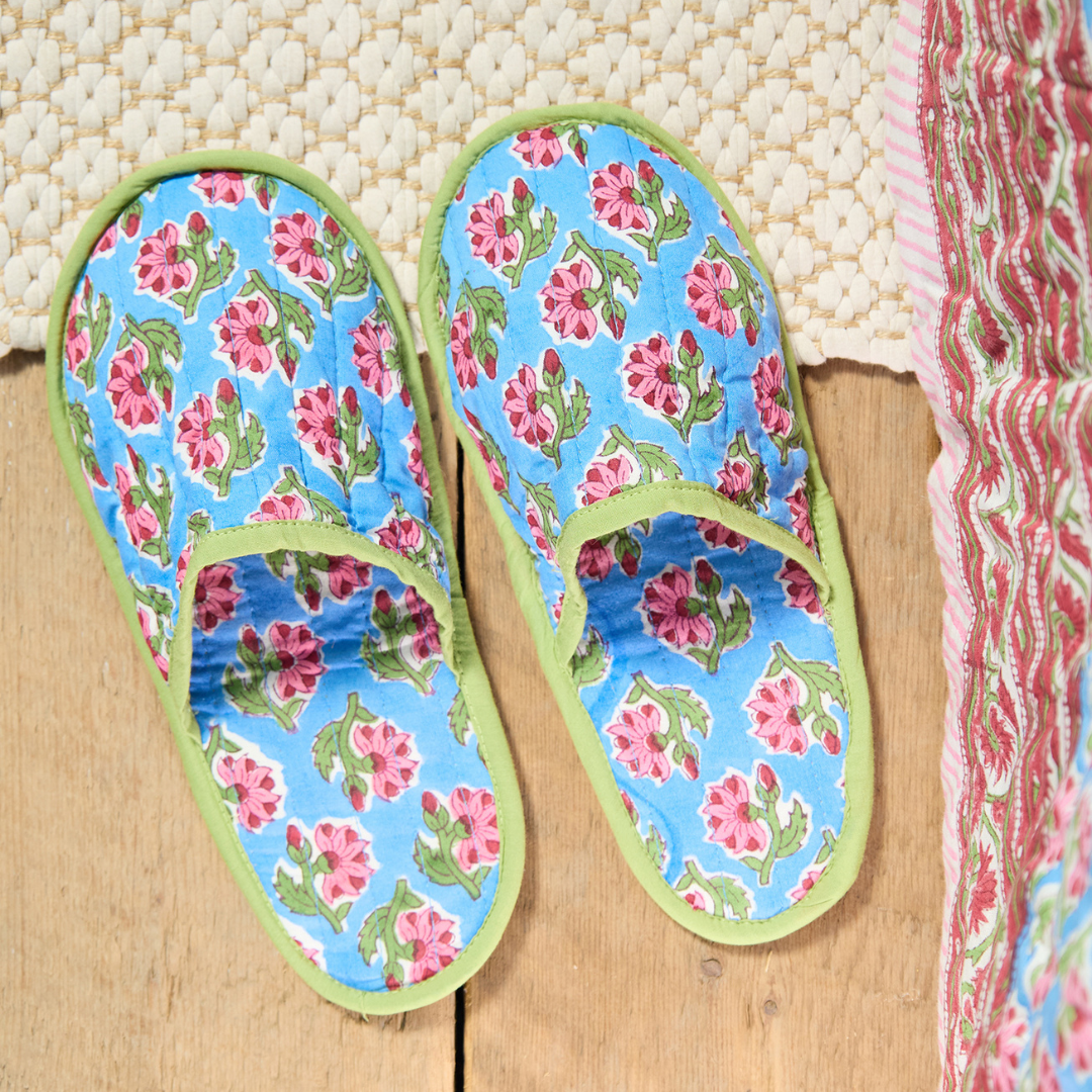 Taruni Block Print Travel Slippers | Namaste