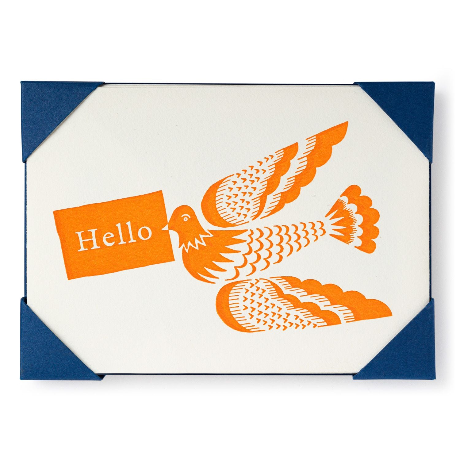 Hello Bird- 5 pack Letterpress Greeting Cards-  Archivist