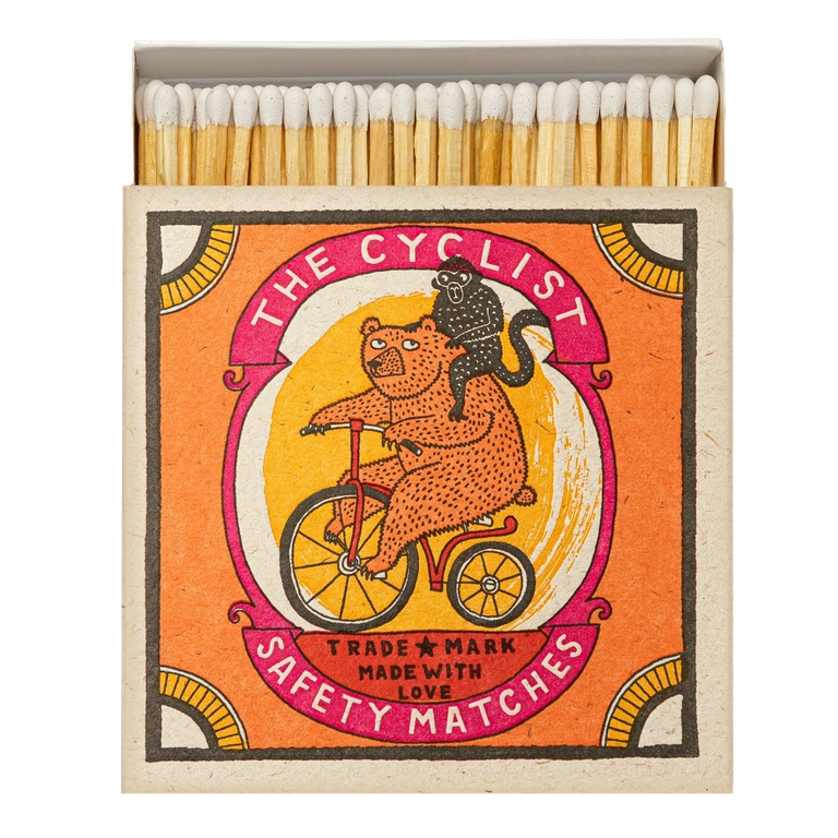 The Cyclist Match Box- 100 Long Matches- Archivist