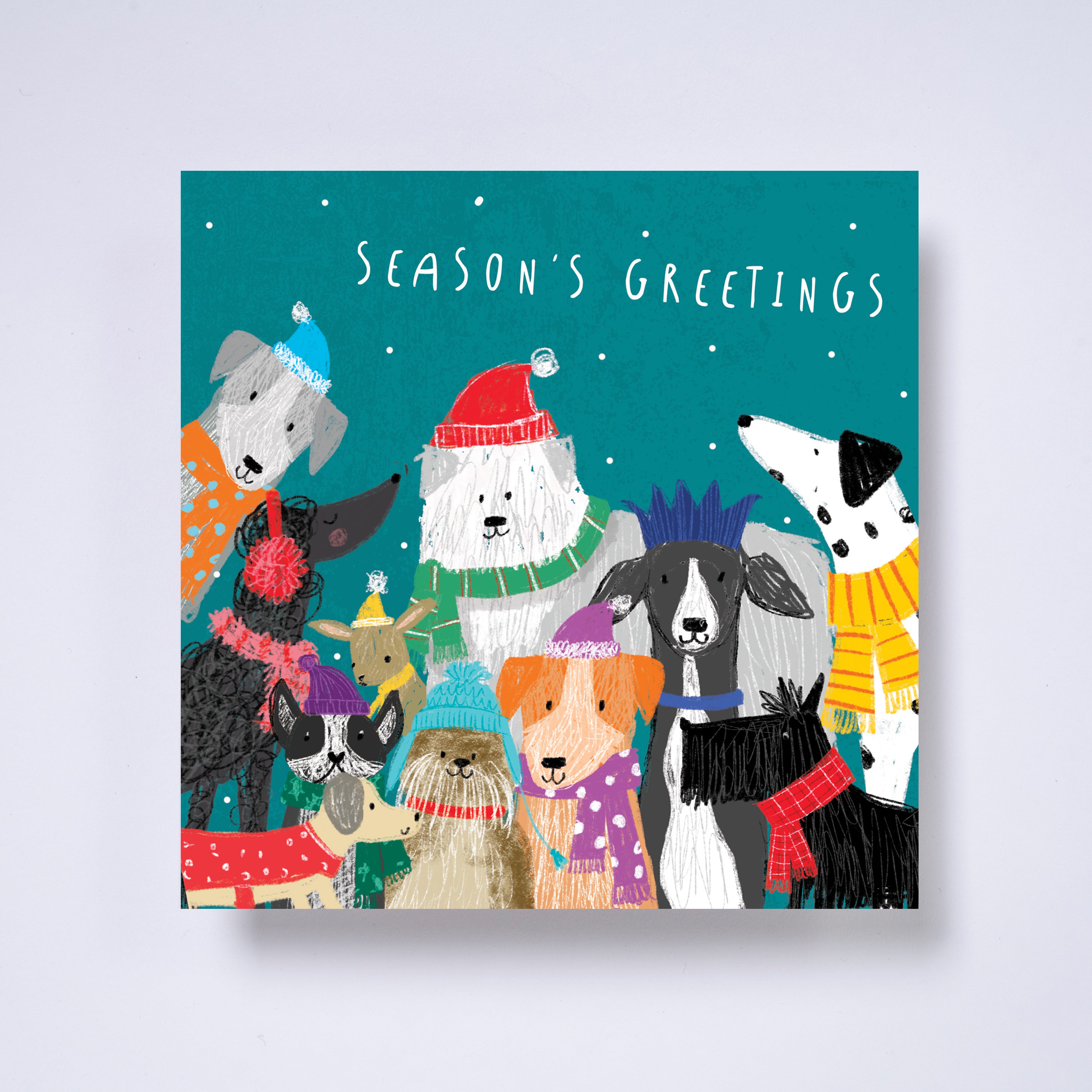 Canine companions - pack of 10 charity Christmas cards with envelopes