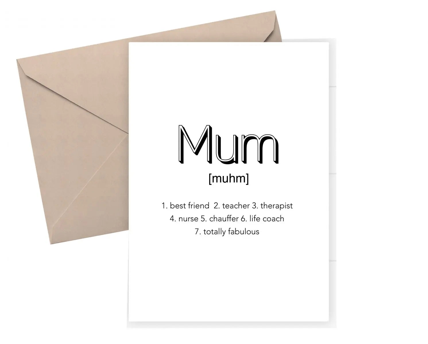 Mother’s Day Card - Black and White card for Mum
