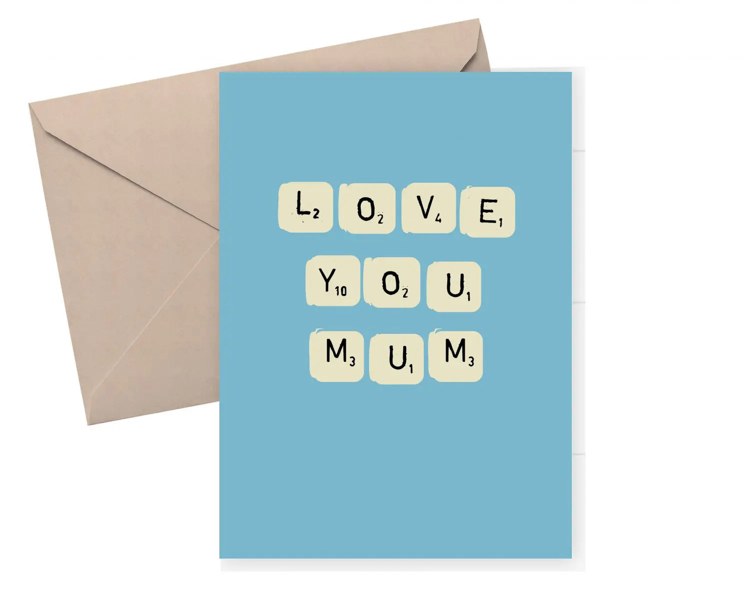Love you Mum- Mother’s Day Card- Blue