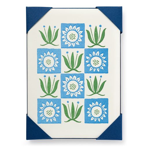 Floral Pattern- 5 pack Letterpress Greeting Cards-  Archivist