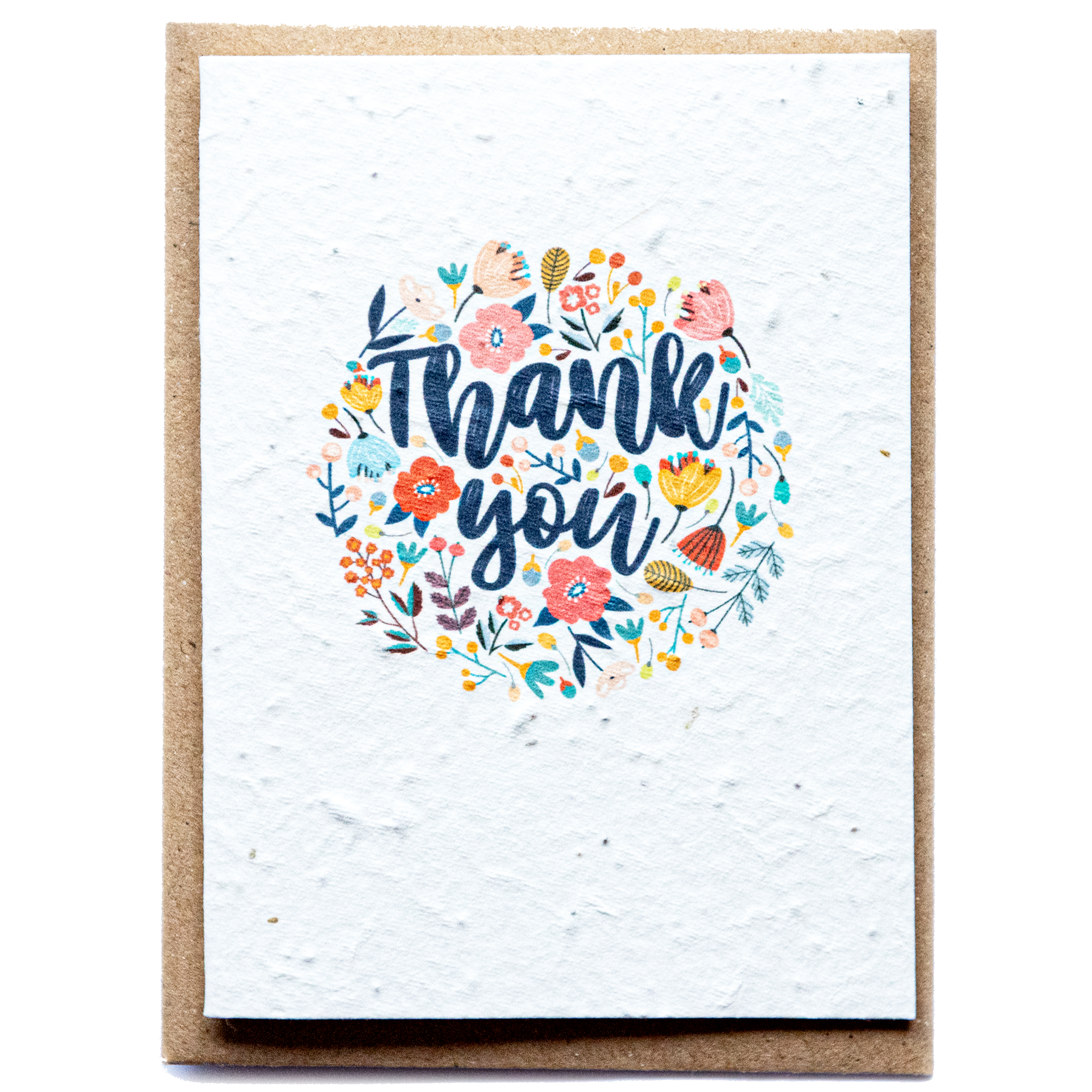 Thank You Flowers Recycled Paper Plantable Greetings Card