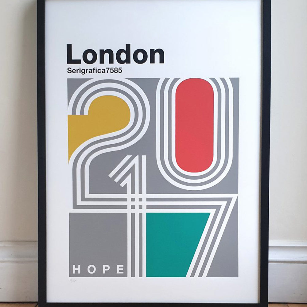 London Typography Retro Print