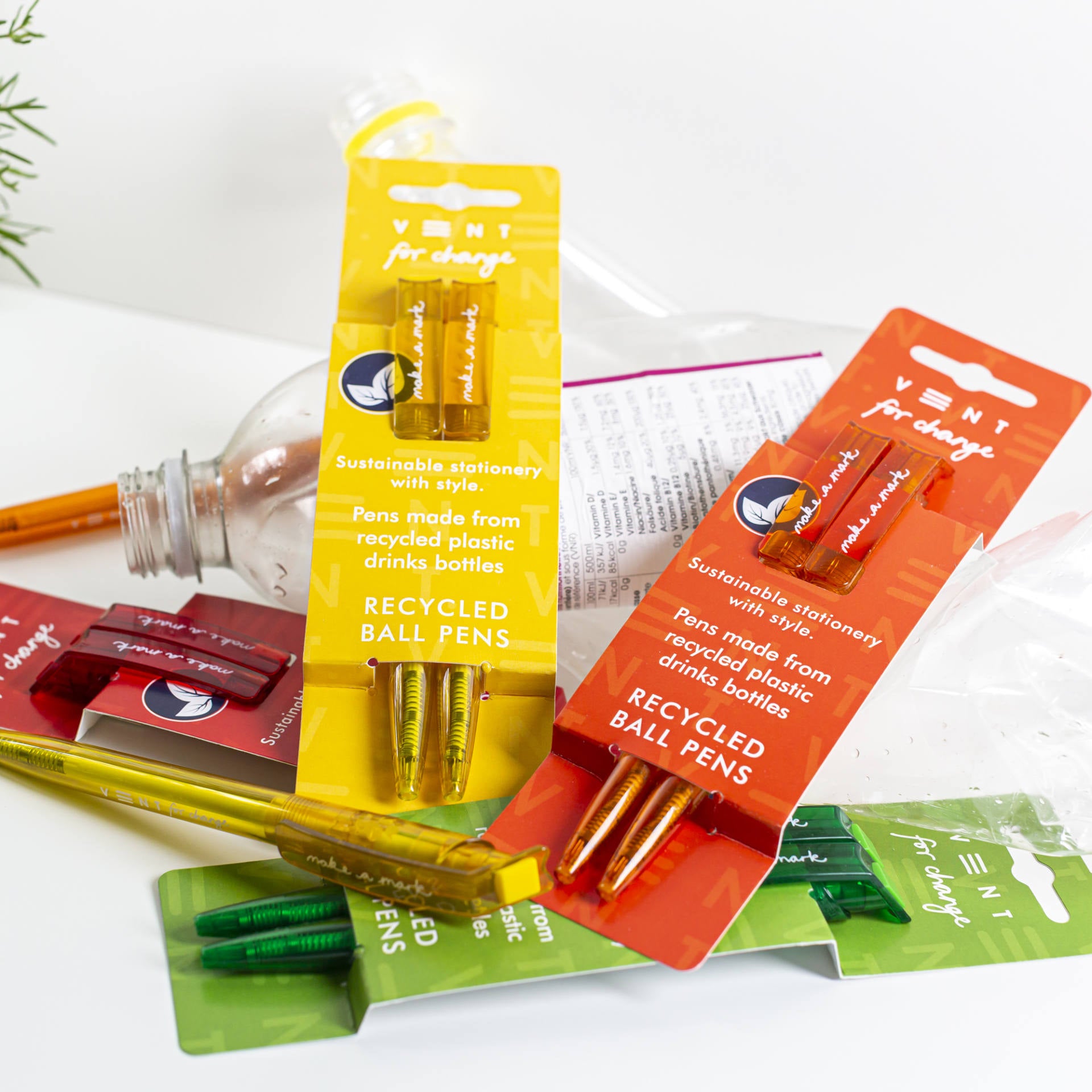 VENT Recycled Pens - Green Pack of 2