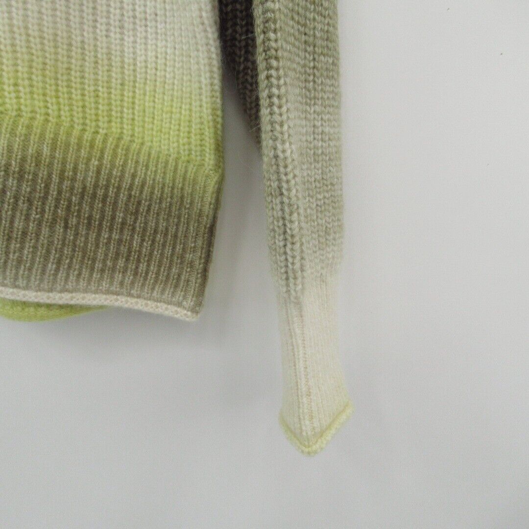 White Stuff UK8 Knit Jumper Spring Spacedye Green Mlt Ombre Gradient Wool Blend