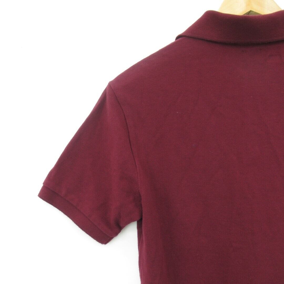 Polo Ralph Lauren Top T Shirt Mens Small Burgundy Designer Collared Slim Fit