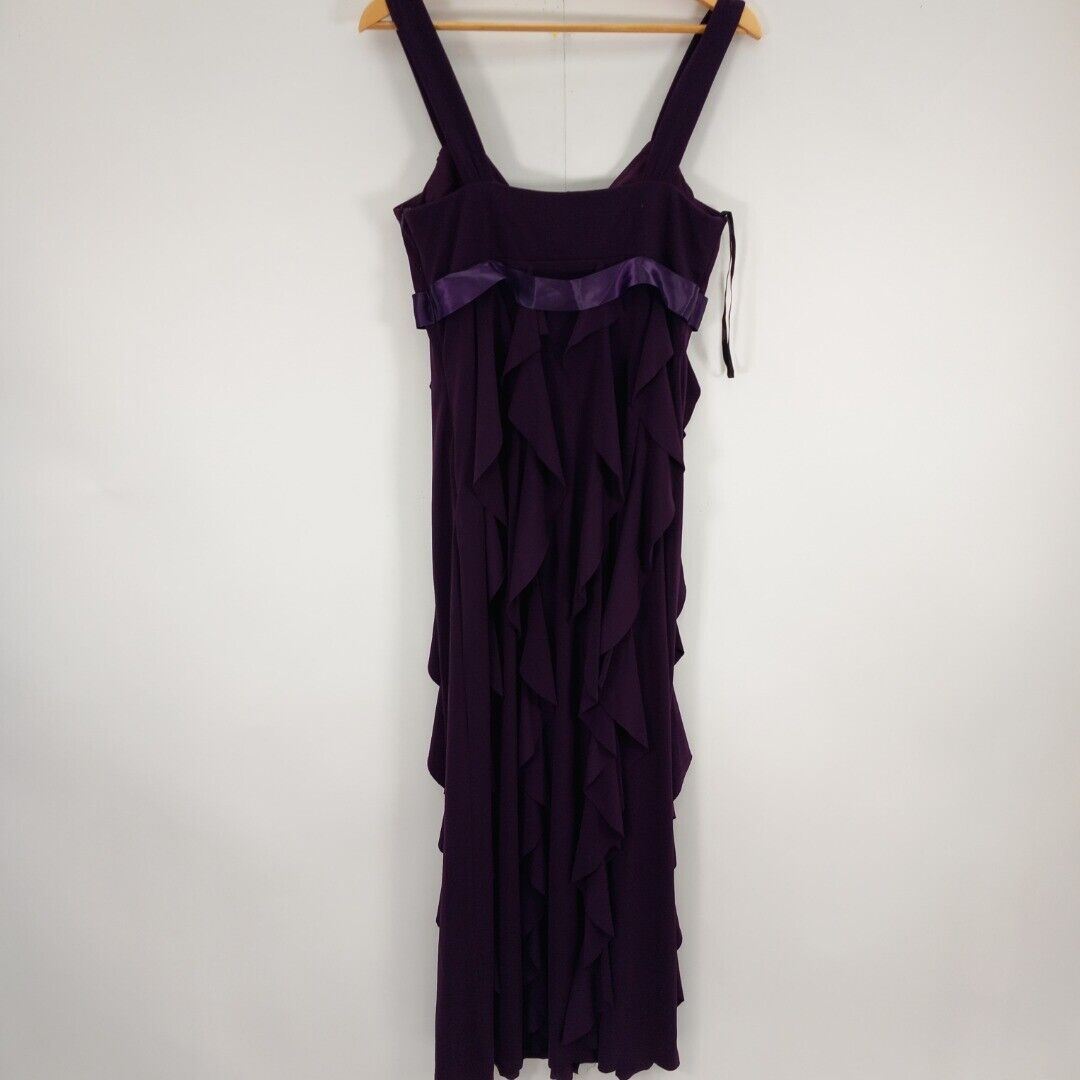 Betsy & Adam Linda Bernell Size 12 Purple Sleeveless Special Occasion Dress