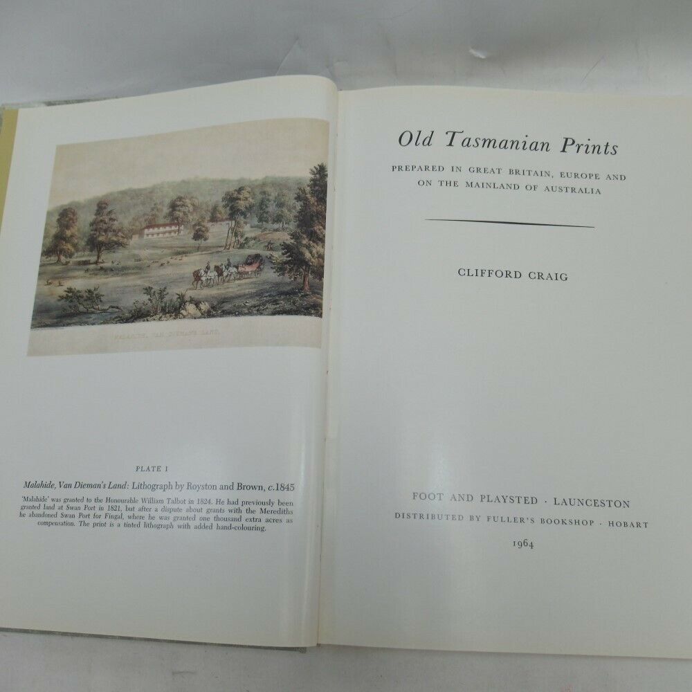 Old Tasmanian Prints Clifford Craig 1964 Ltd Edition 458/1000 Signed by Author