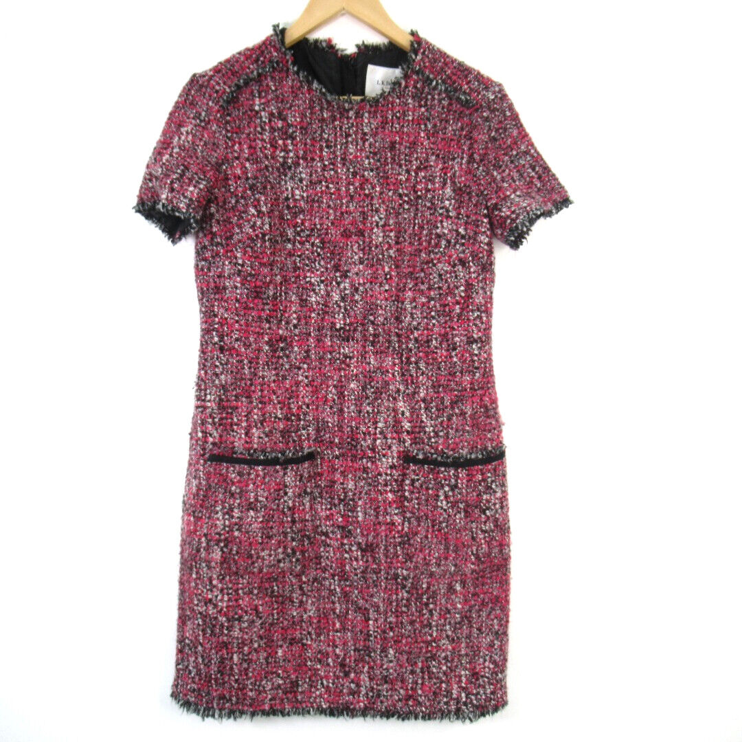 L.K. Bennett London Pink Textile Dress UK10 Pockets Smart Casual Party Outfit